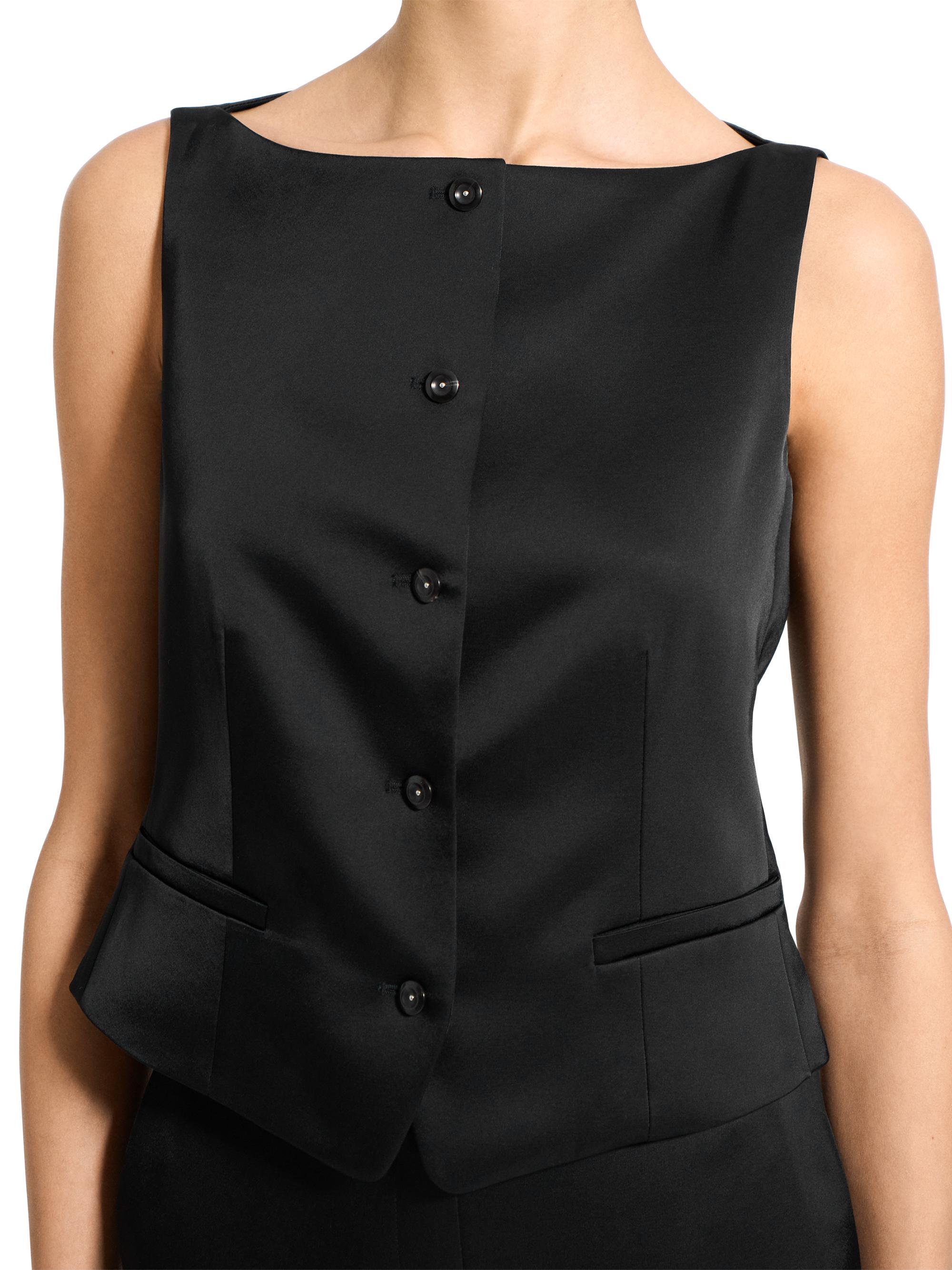 Theory Satin Boatneck Vest | Saks Fifth Avenue