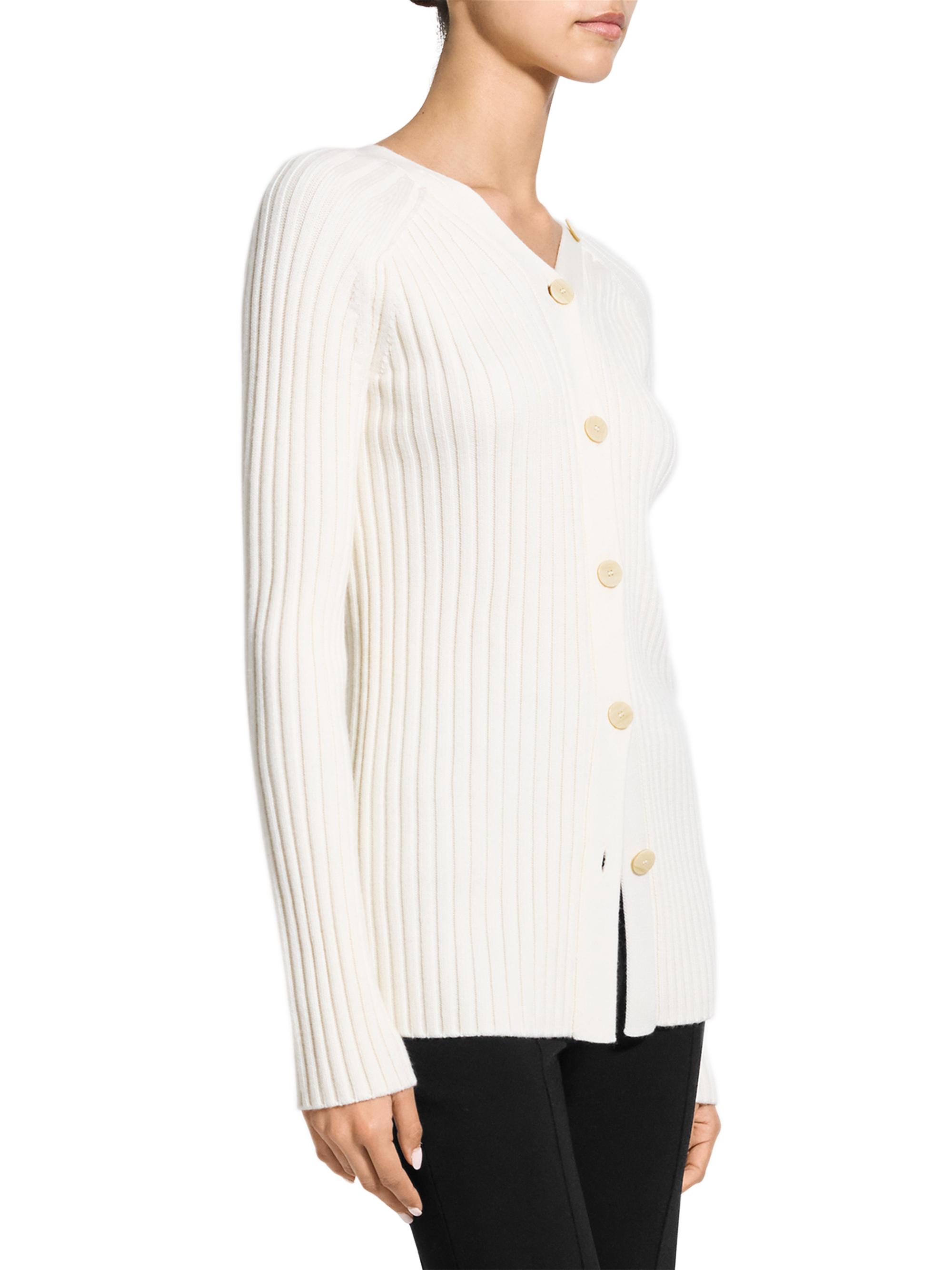 Theory Long Open Back Ribbed Cardigan | Saks Fifth Avenue