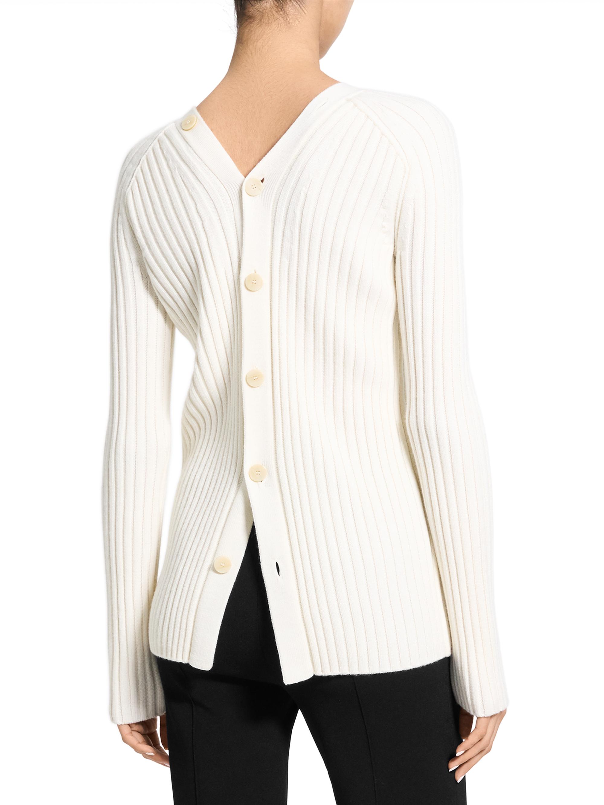Theory Long Open Back Ribbed Cardigan | Saks Fifth Avenue