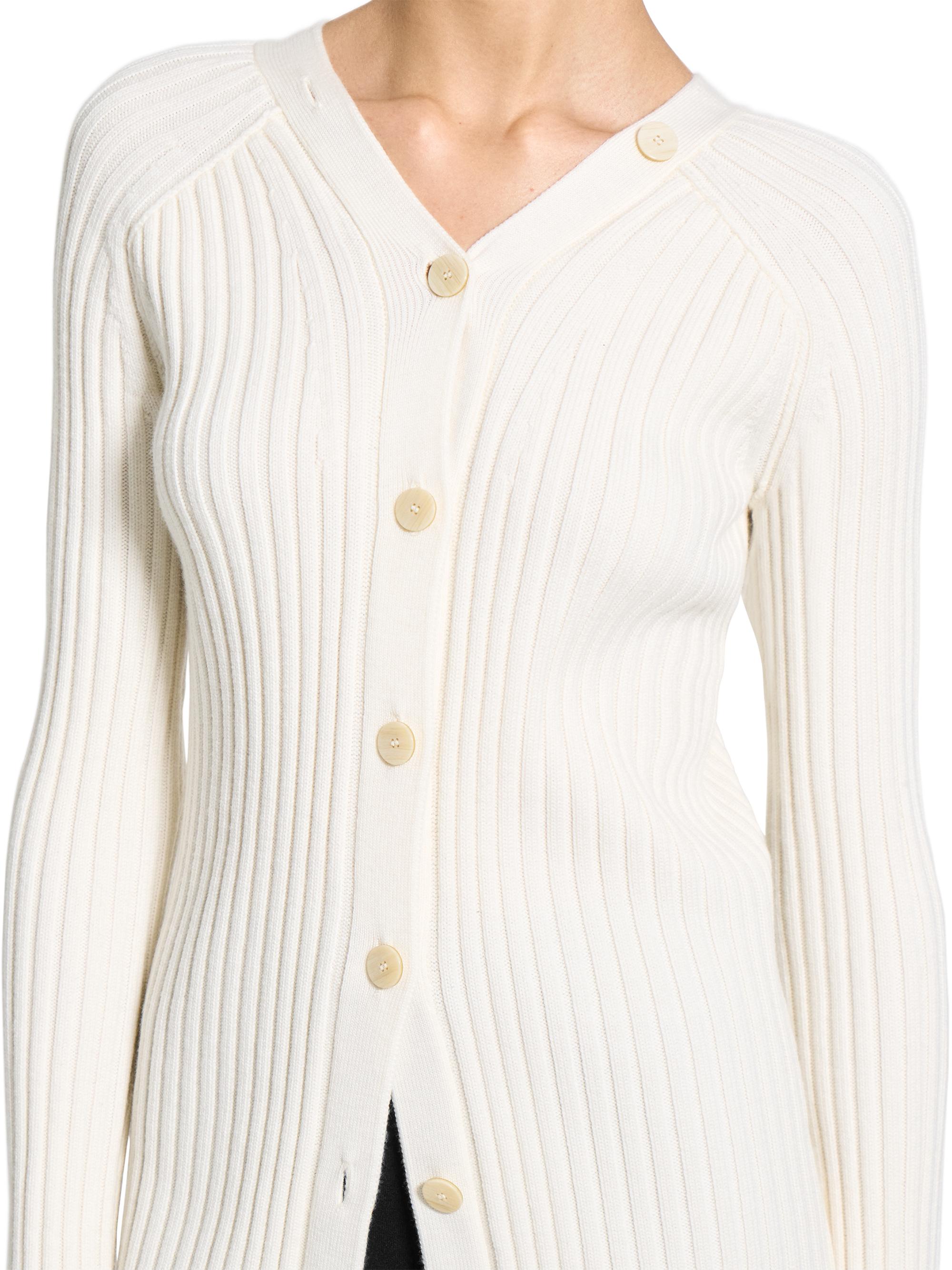 Theory Long Open Back Ribbed Cardigan | Saks Fifth Avenue