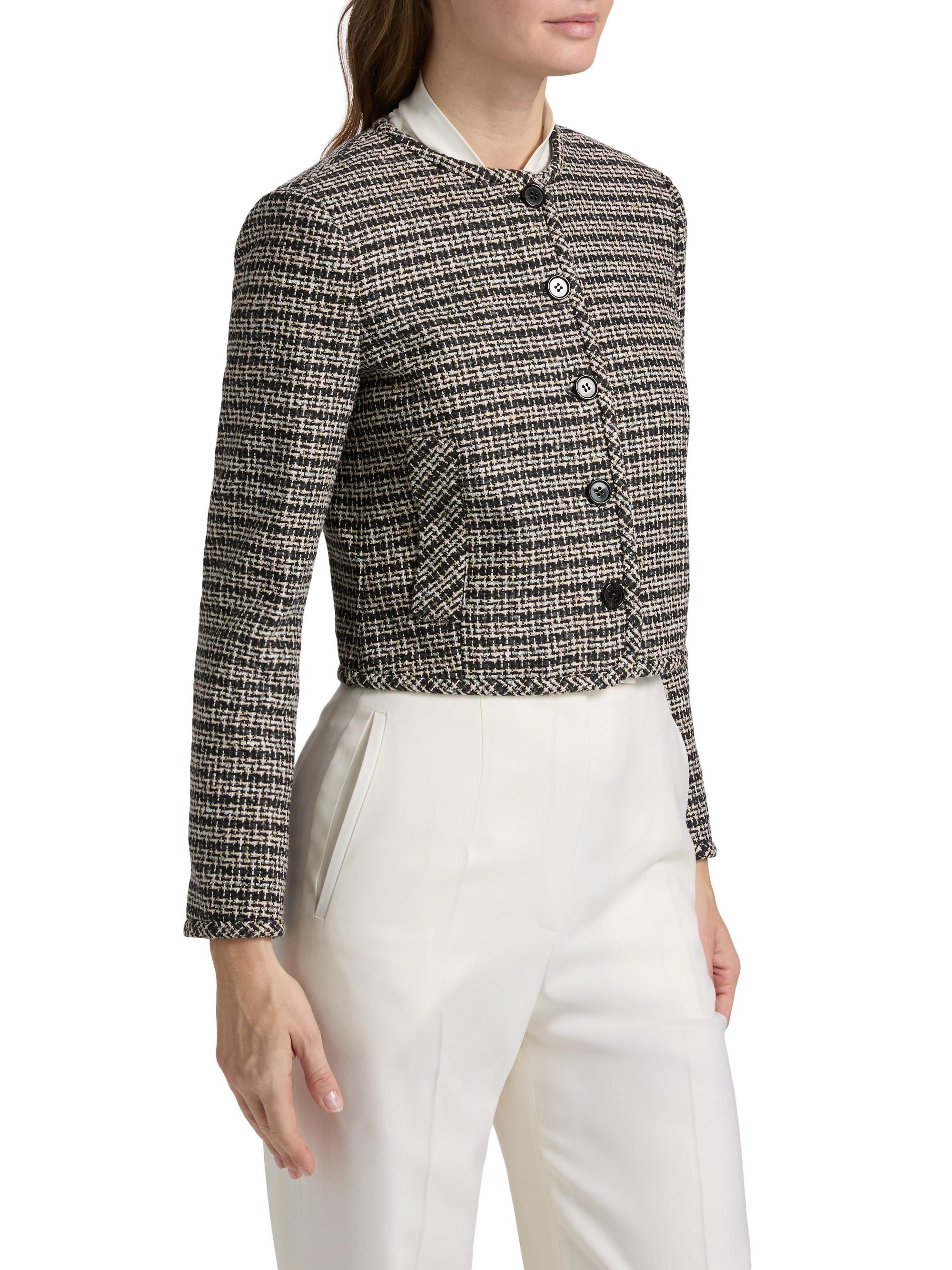 Theory Tweed Cardigan Jacket | Saks Fifth Avenue