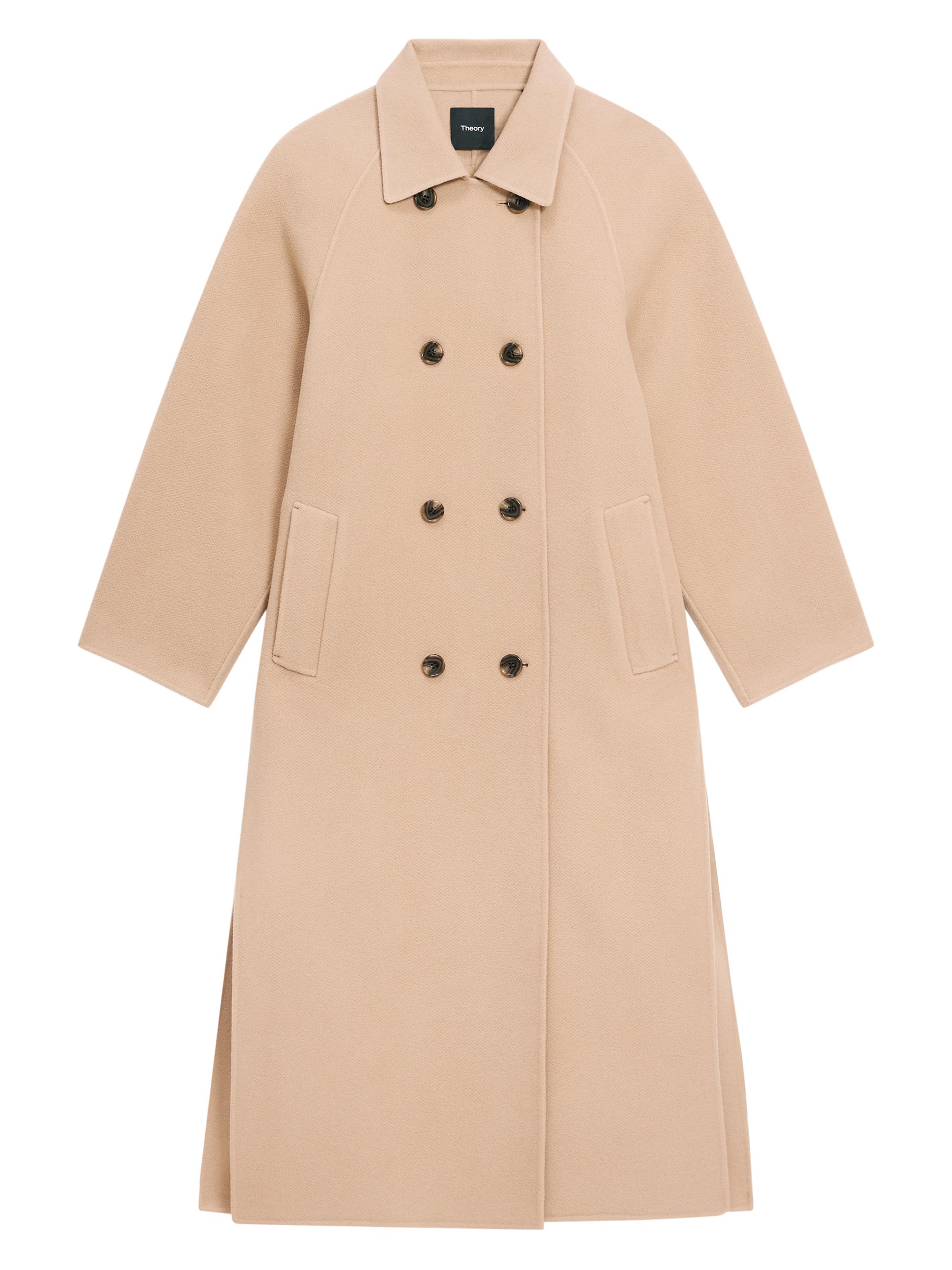 Theory Cotton Oversized Double-Breasted Trench Coat | Saks Fifth