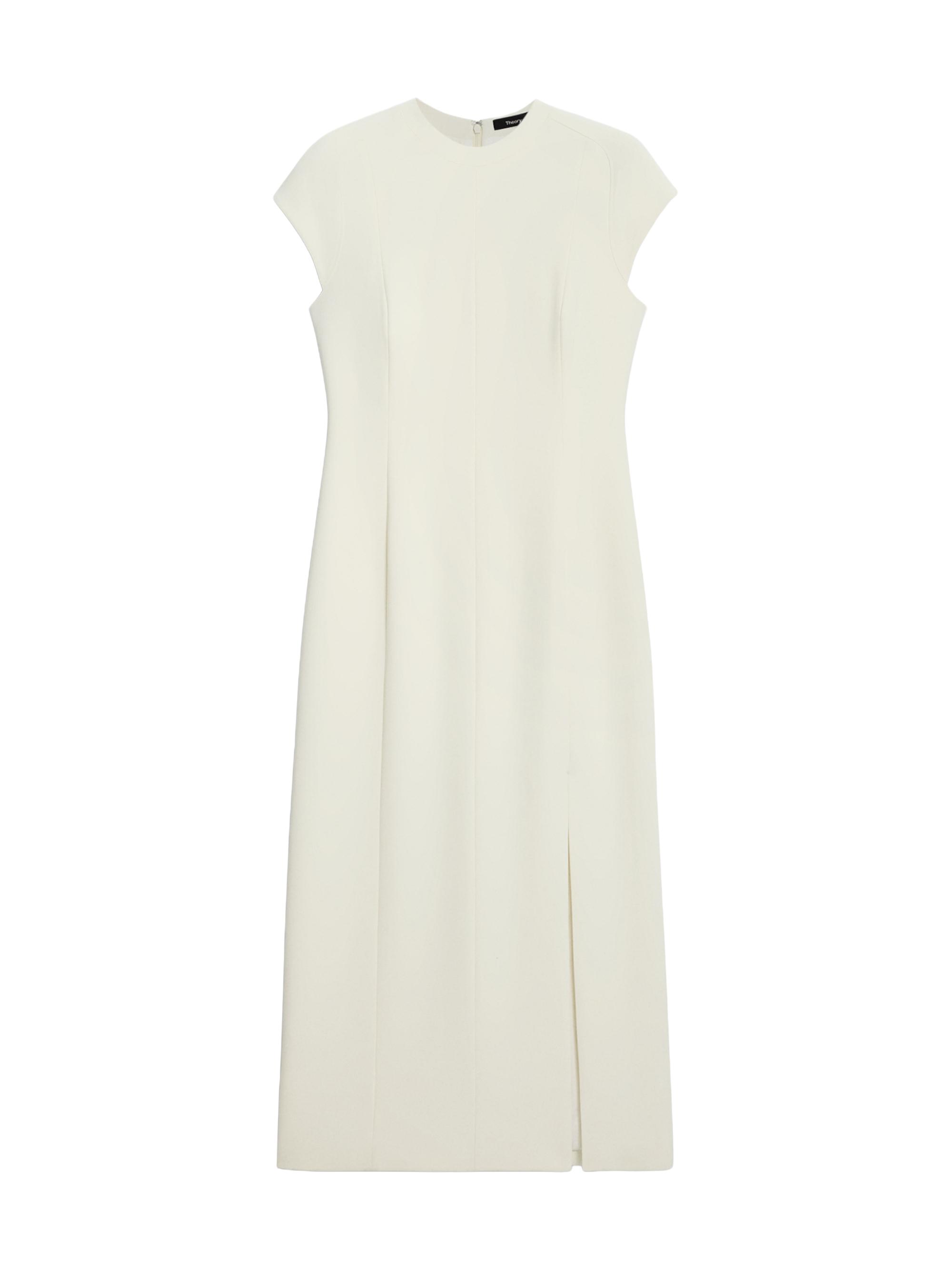 Theory Women's Raglan-Sleeve Midi-Dress - Rice