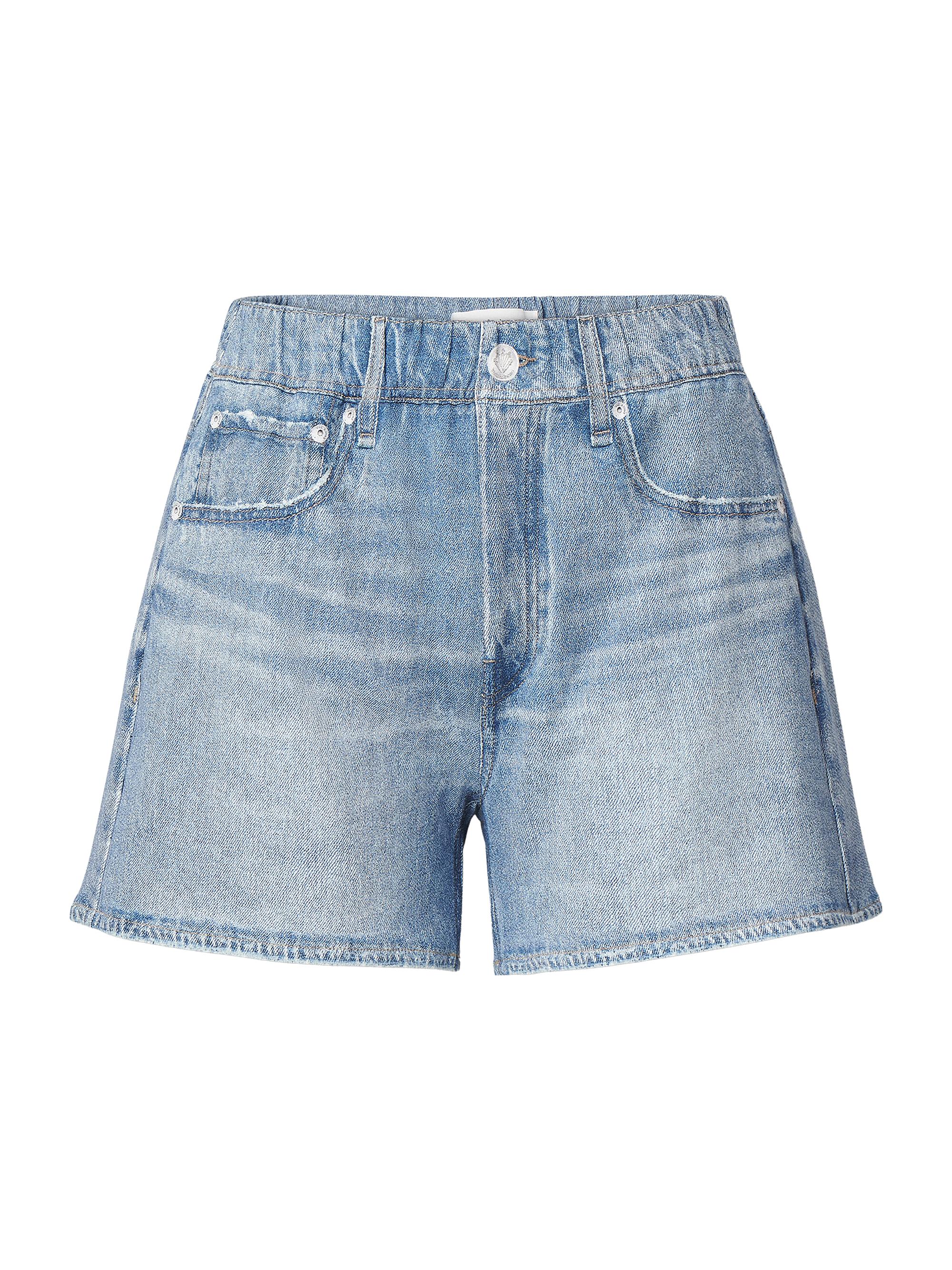 7 For All Mankind Low-Rise Stretch Denim Rolled Shorts | Saks