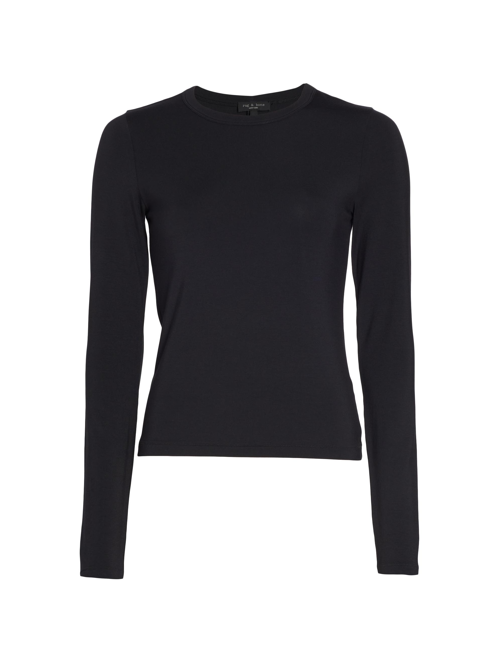 rag & bone Women's Icons Luca Long-Sleeve Top - Black