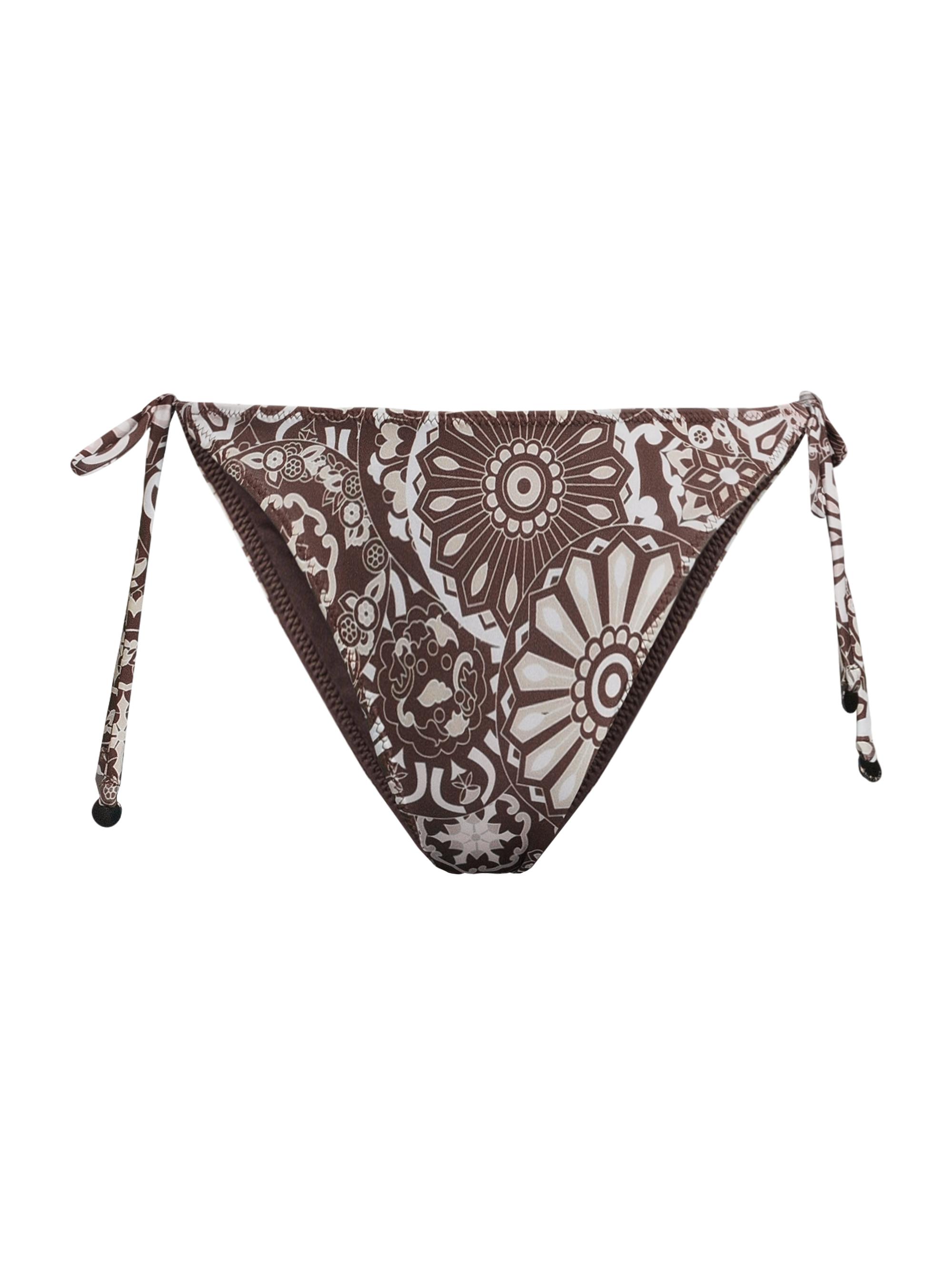 Ramy Brook Women's Benni Printed Bikini Bottom - Beach Brown Combo