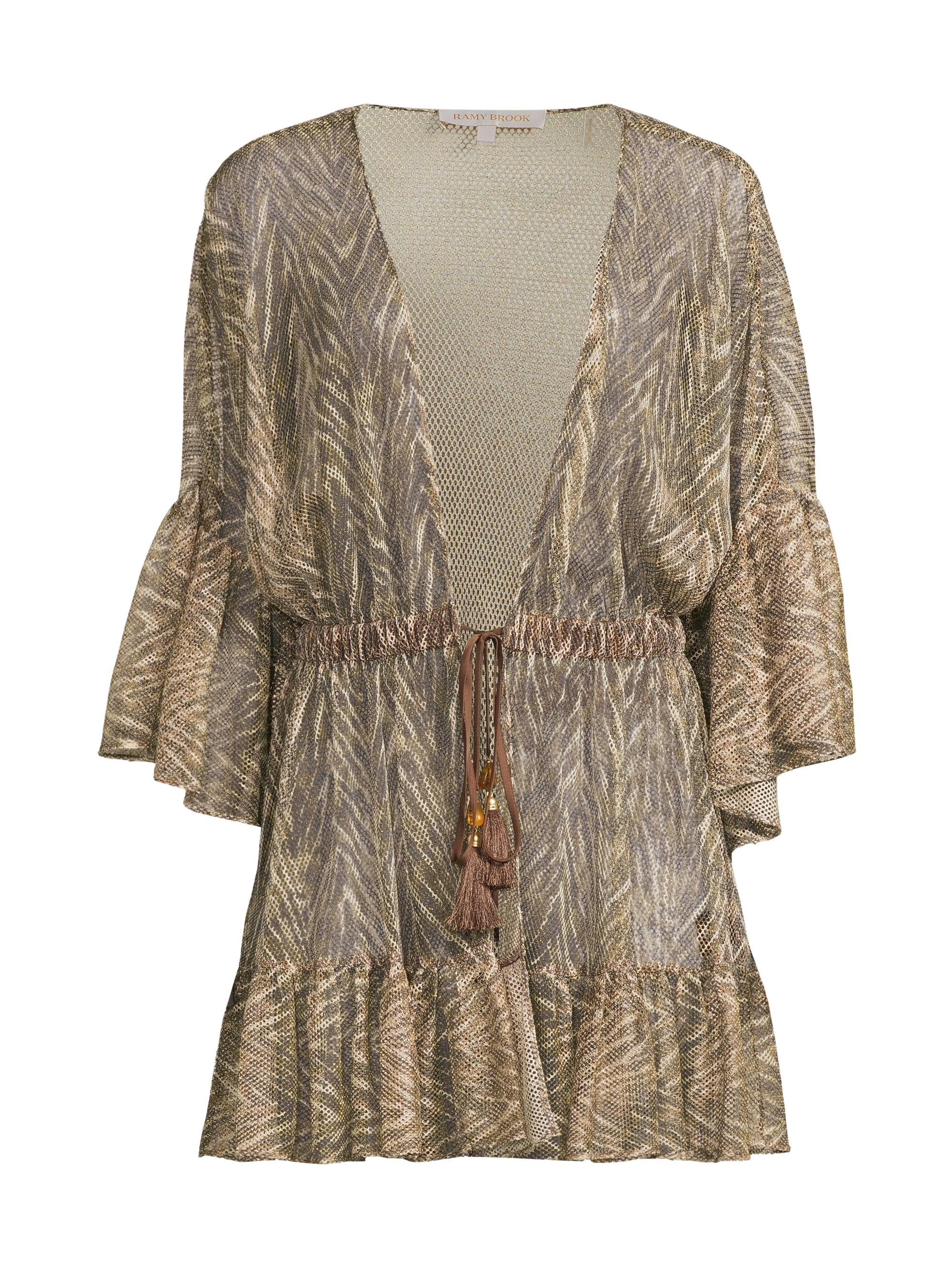 Ramy Brook Women's Keira Cover-Up Minidress - Beach Brown Zebra