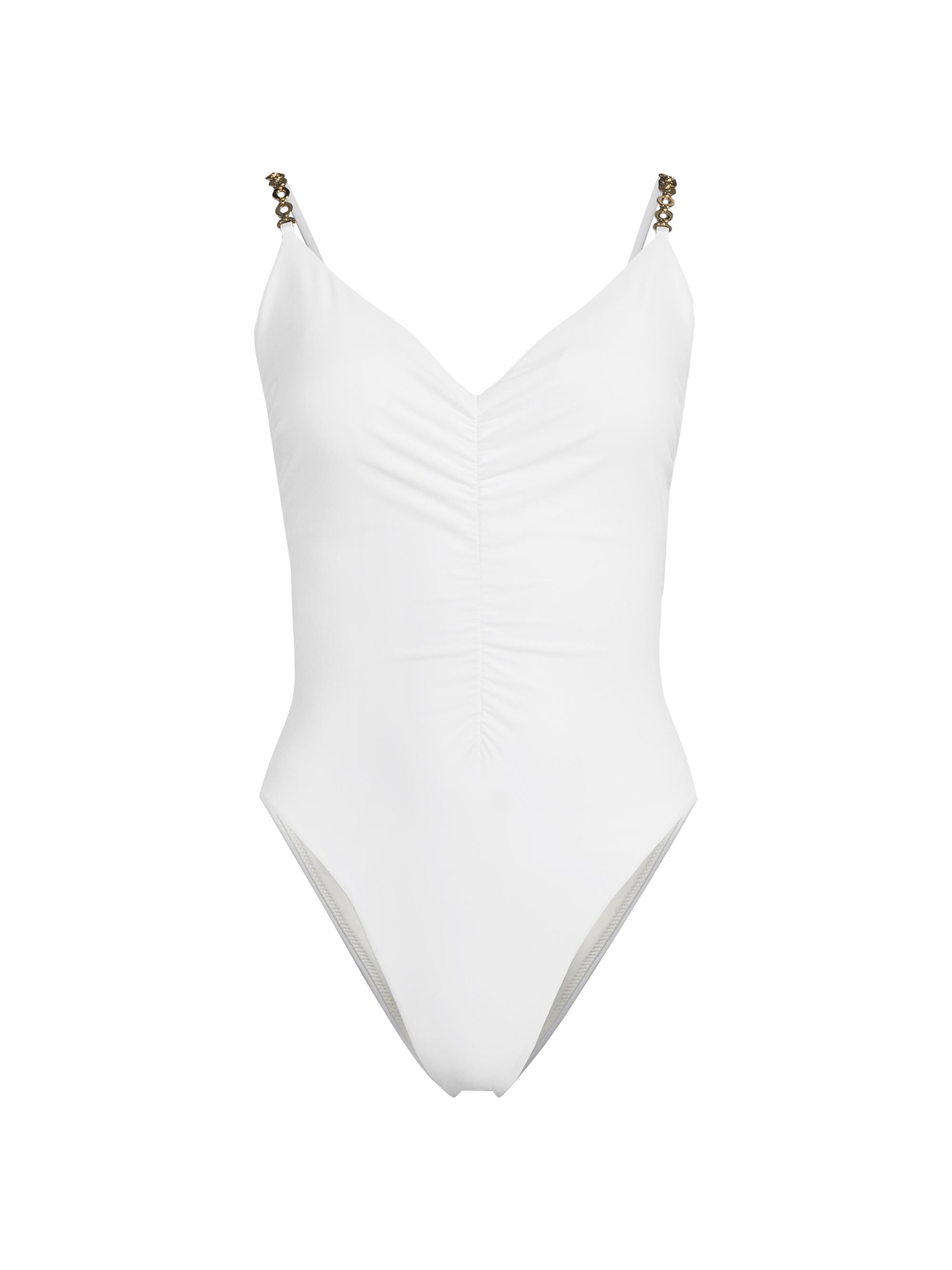 Ramy Brook Women's Monique Ruched One-Piece Swimsuit - White