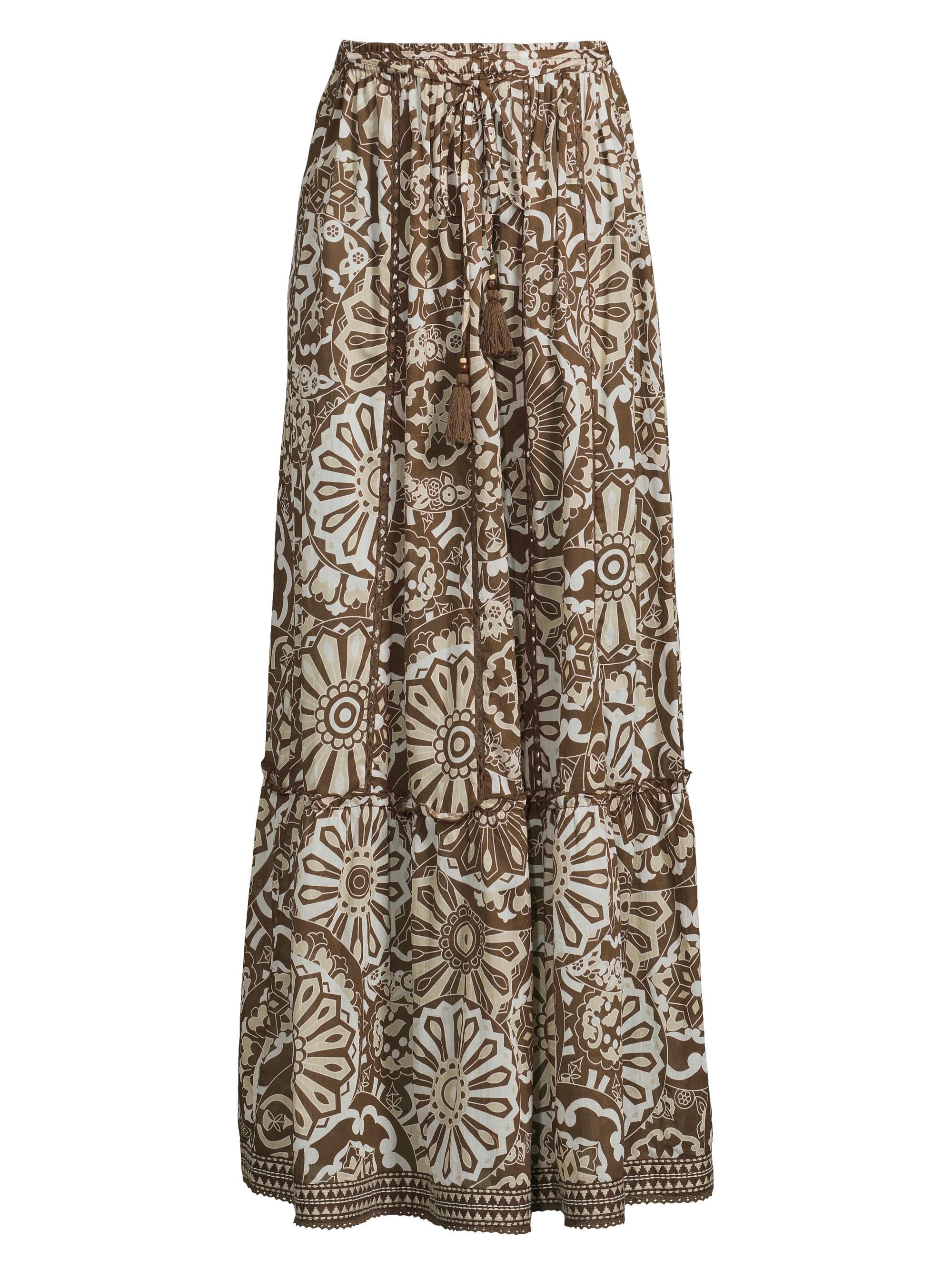 Ramy Brook Women's Ariella Floral Cover-Up Maxi Skirt - Beach Brown Combo