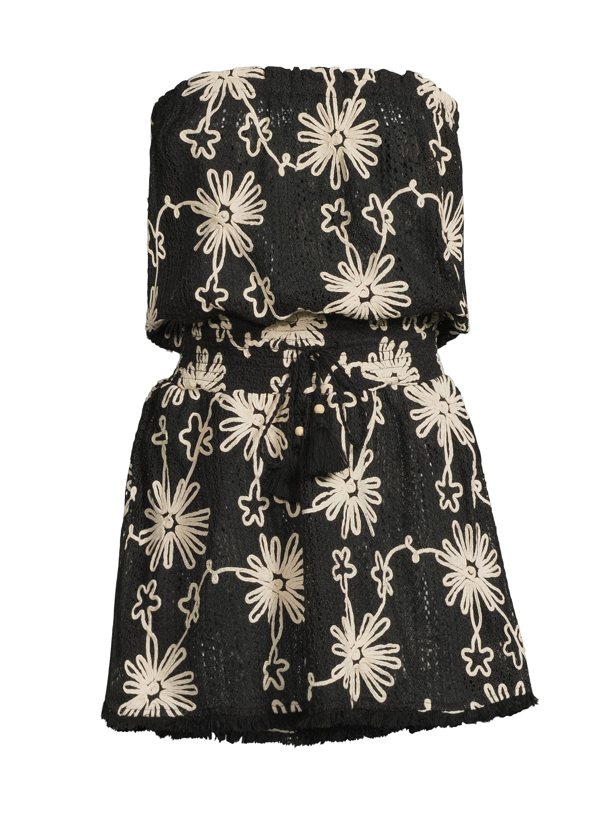 Ramy Brook Women's Lauryn Floral Strapless Minidress - Black Embroidered