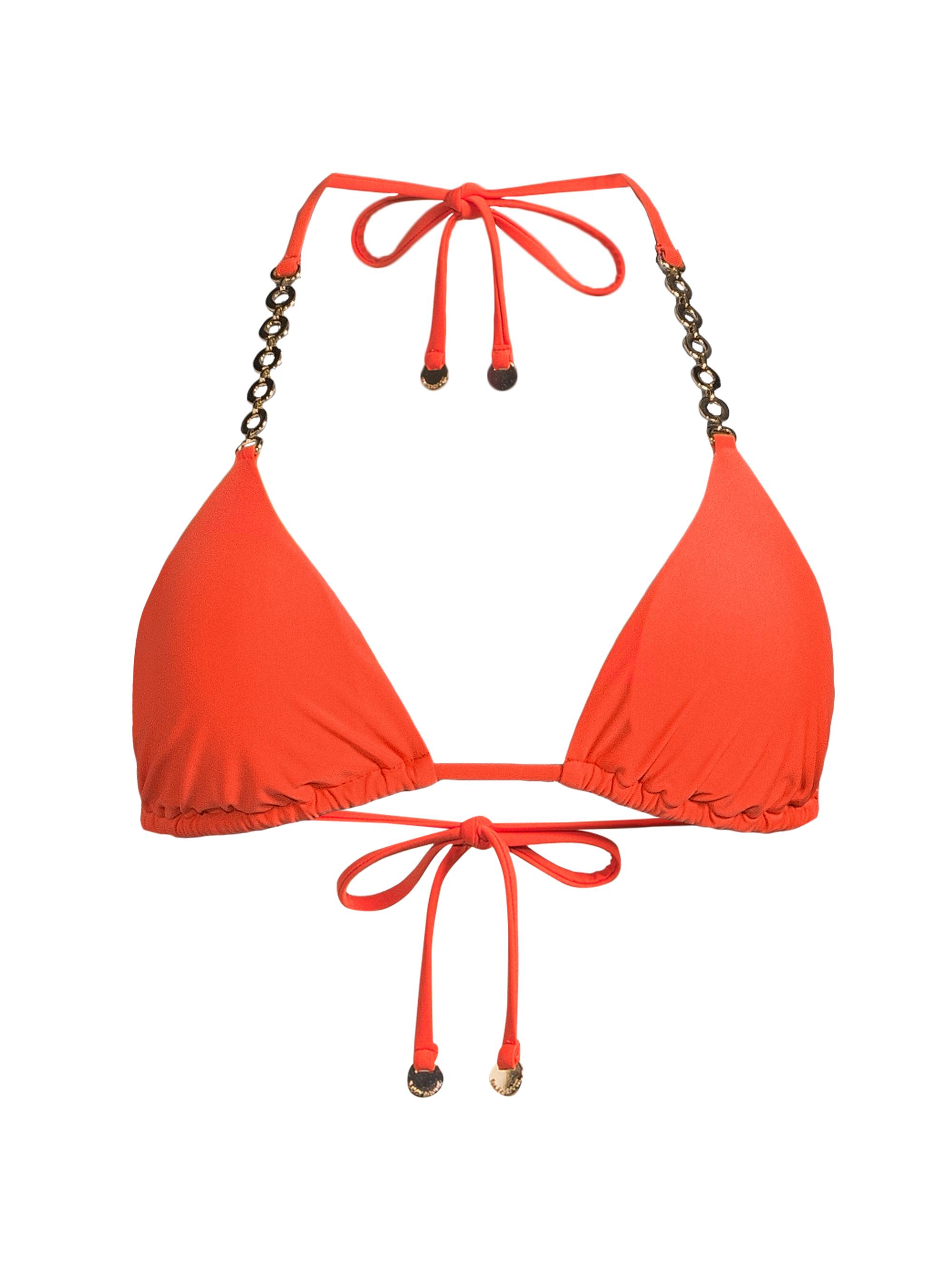 Ramy Brook Women's Terry Embellished Bikini Top - Vivid Orange