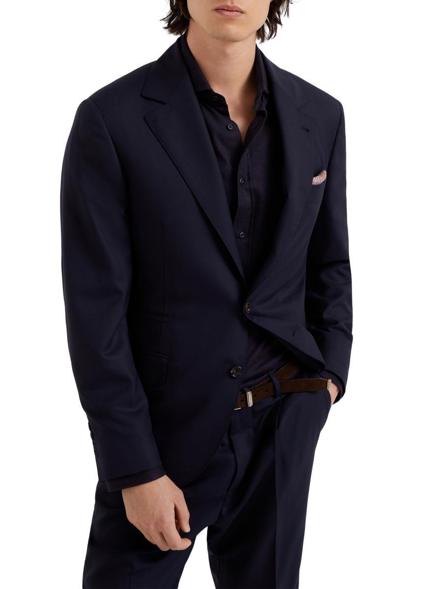 Brunello Cucinelli Virgin Wool and Silk Lightweight Hopsack Blazer ...