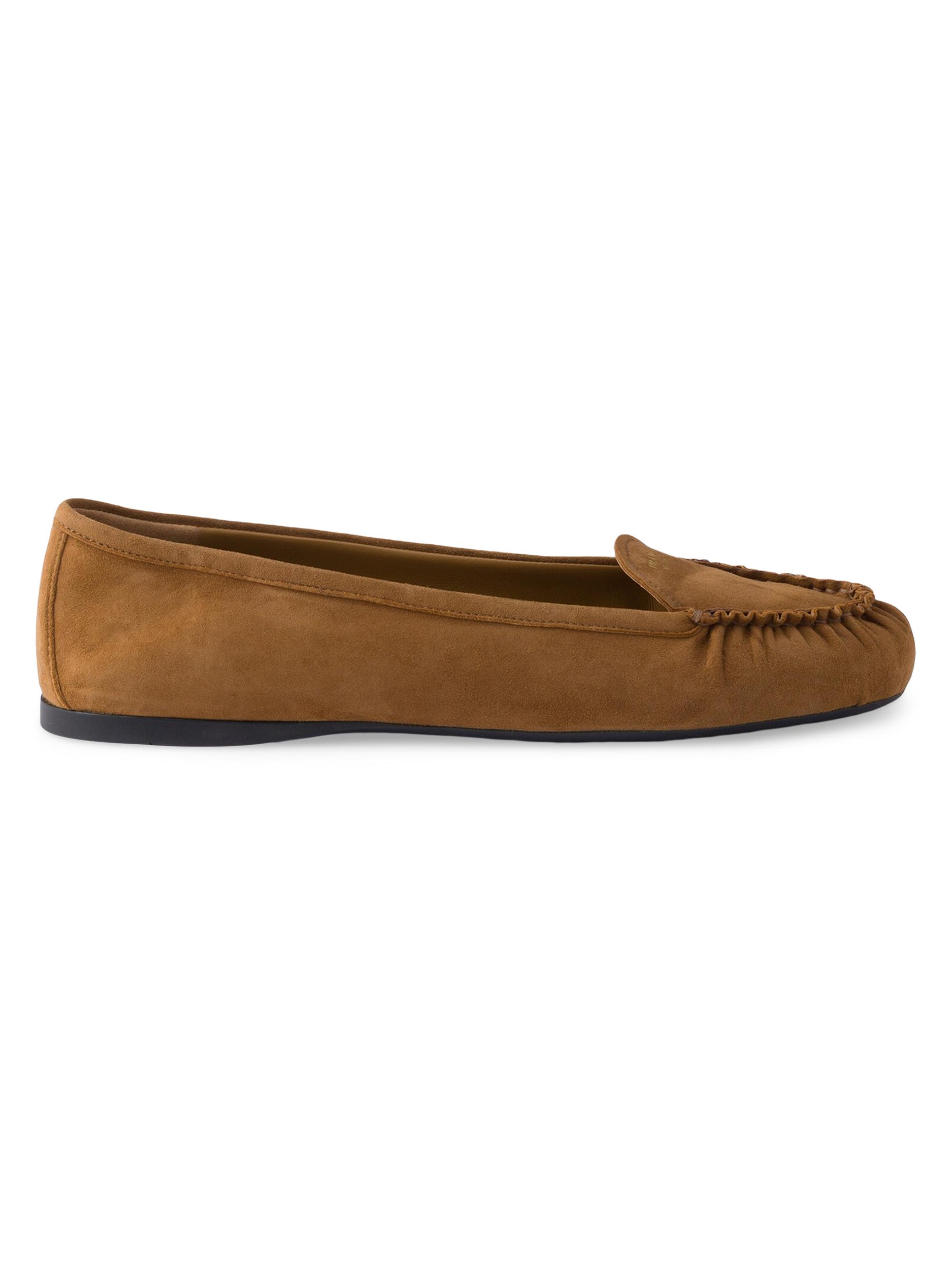Prada Women's Suede Ballerinas - Brown