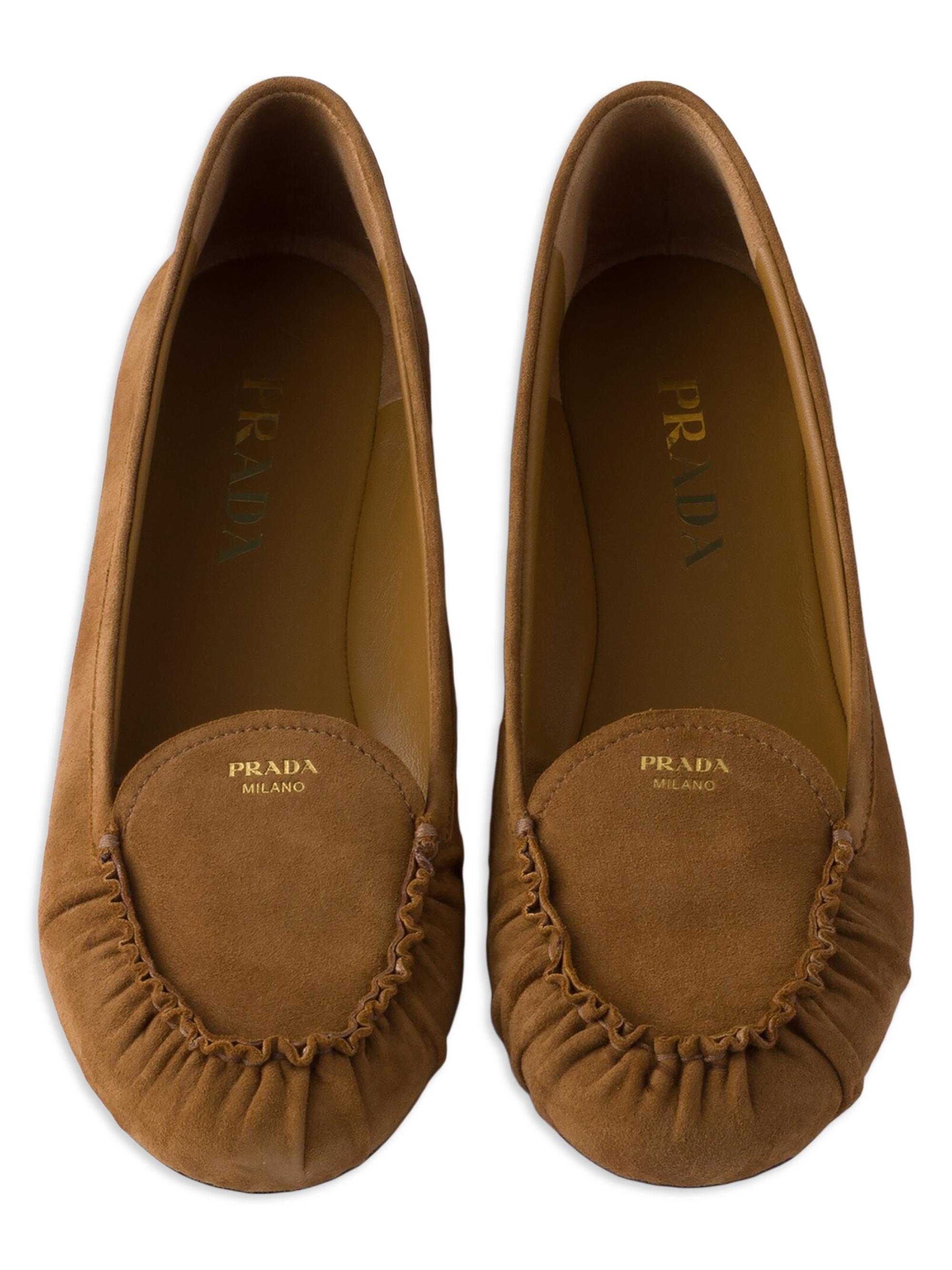 バレエシューズ Prada Plum Suede Ballerinas Prada Suede Ballerinas | Saks Fifth Avenue