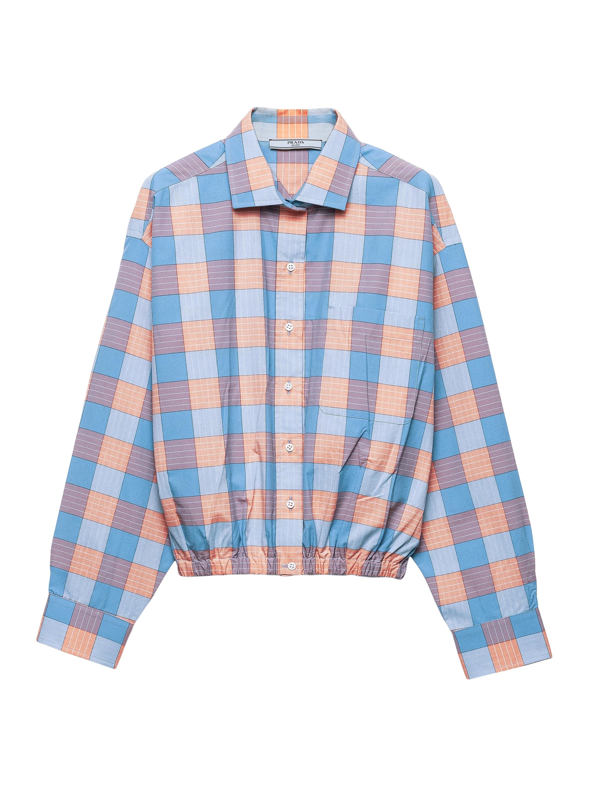 Prada Women's Checked Poplin Shirt - Pink