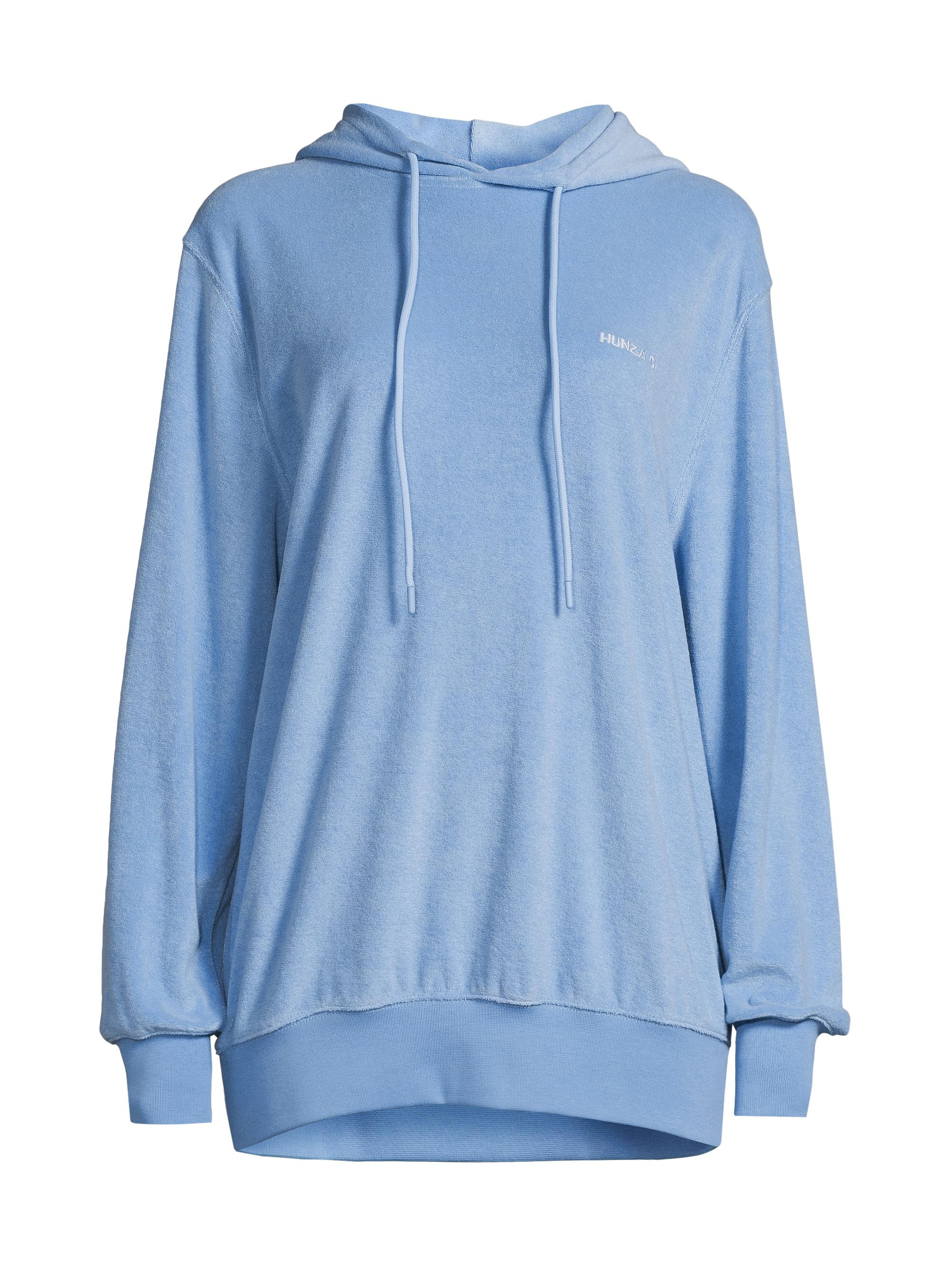 Hunza G Women's Resort Terry Cloth Hoodie - Cornflower