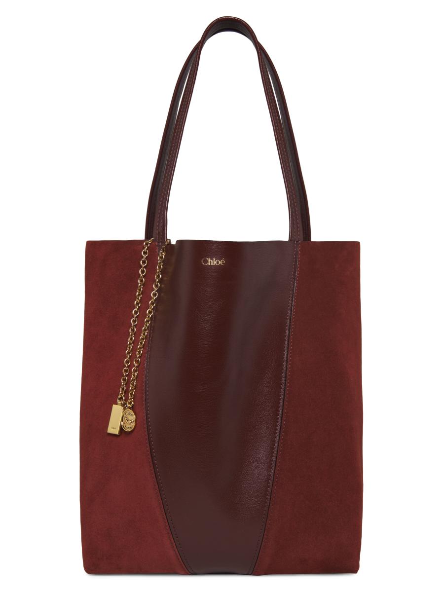 Chloé Women's Spin Leather & Suede Tote Bag In Brown