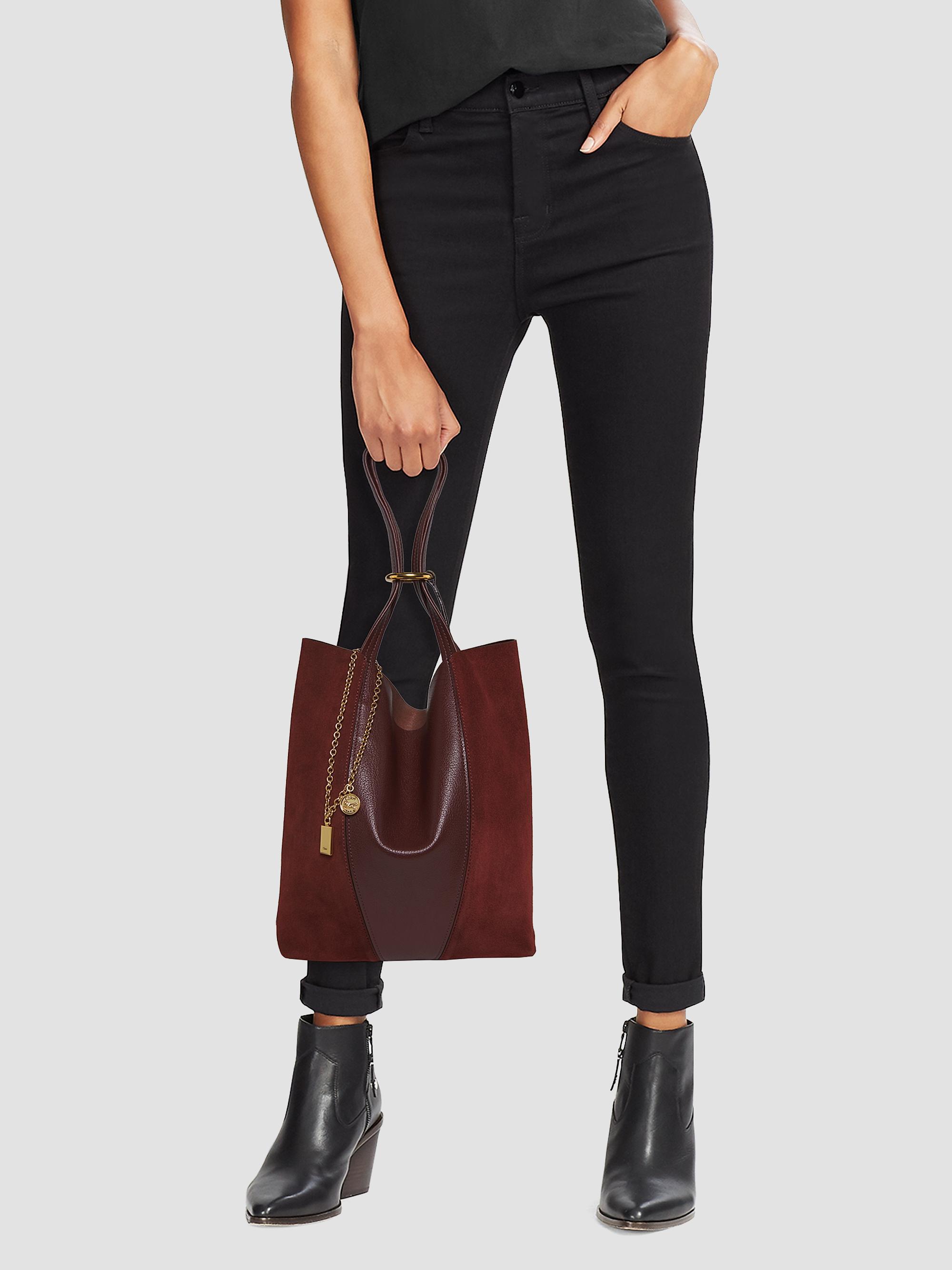 Chloé Spin Leather & Suede Tote Bag | Saks Fifth Avenue