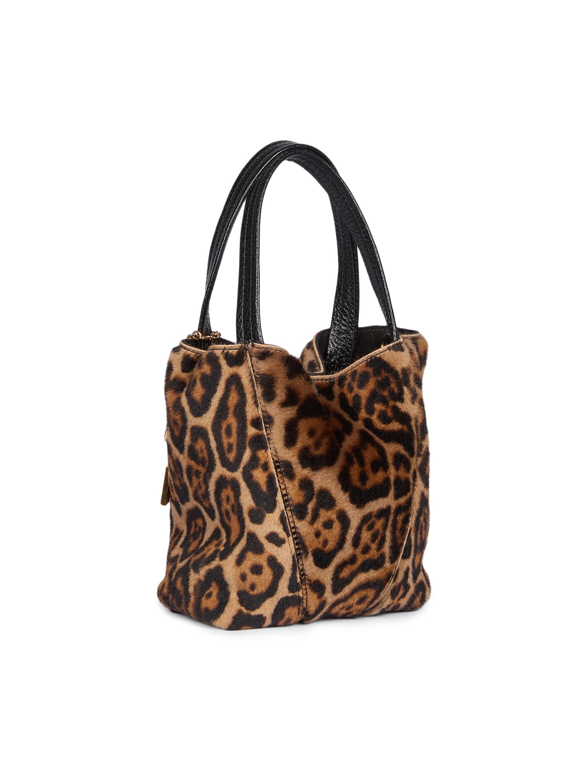 Chloé Spin Leopard-Print Shearling Tote Bag | Saks Fifth Avenue