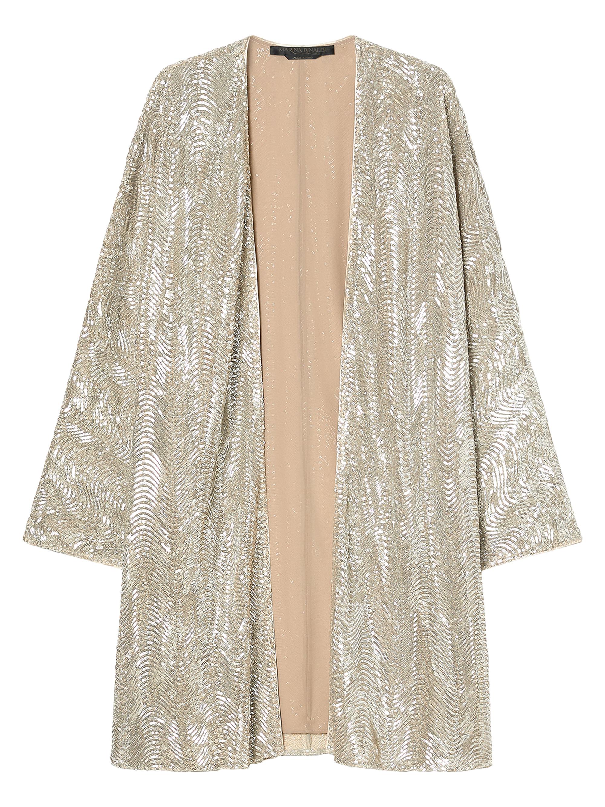 Marina Rinaldi Women's Sequin Duster Coat - Beige