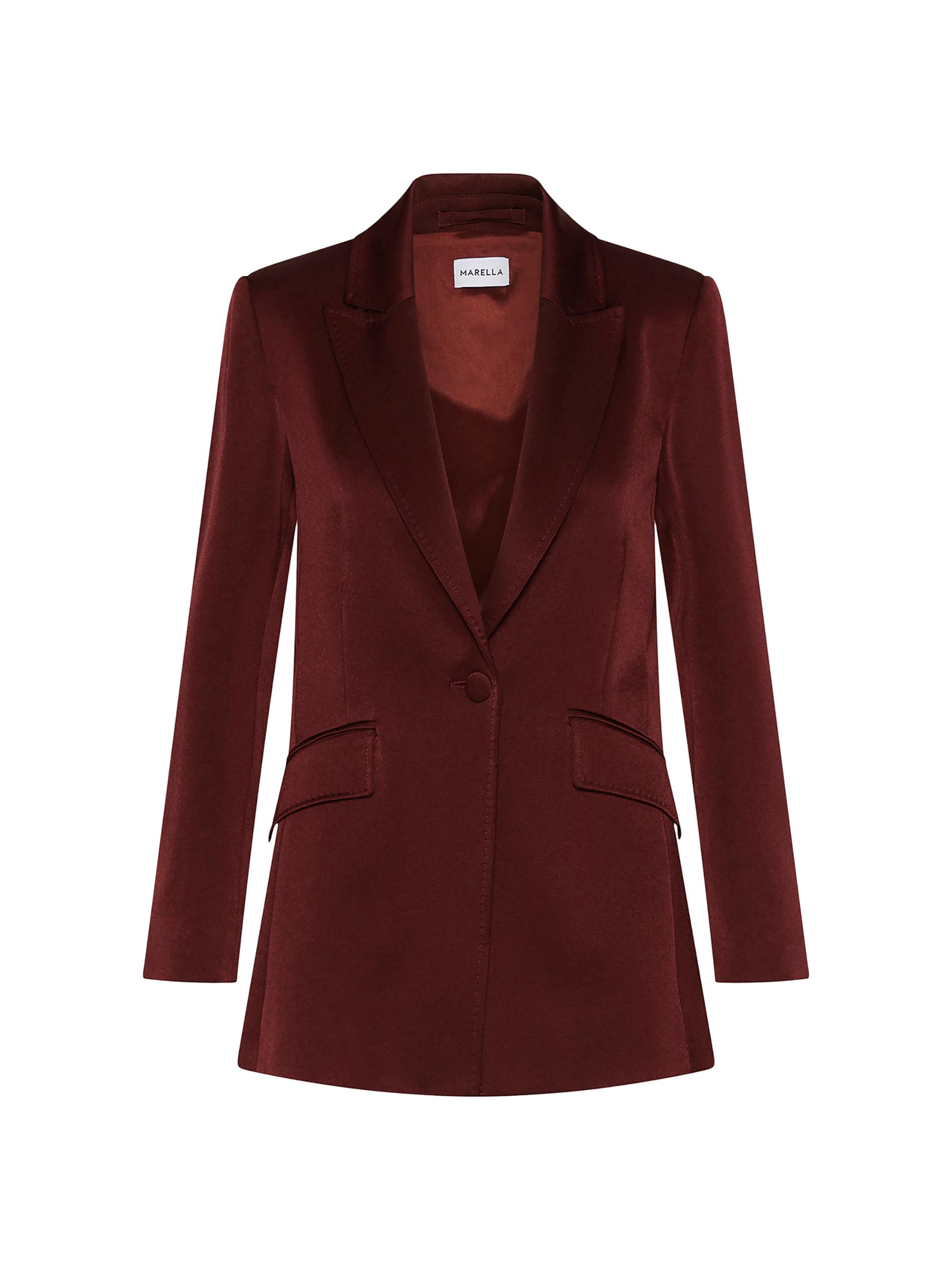 Marella Women's Satin Jacket - Bordeaux