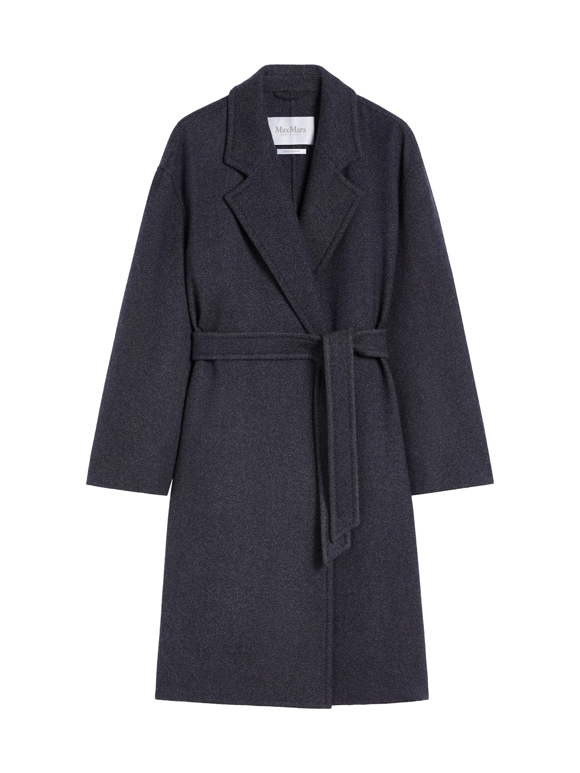 Max Mara Women's Denim Effect Wool Coat - Ultramarine