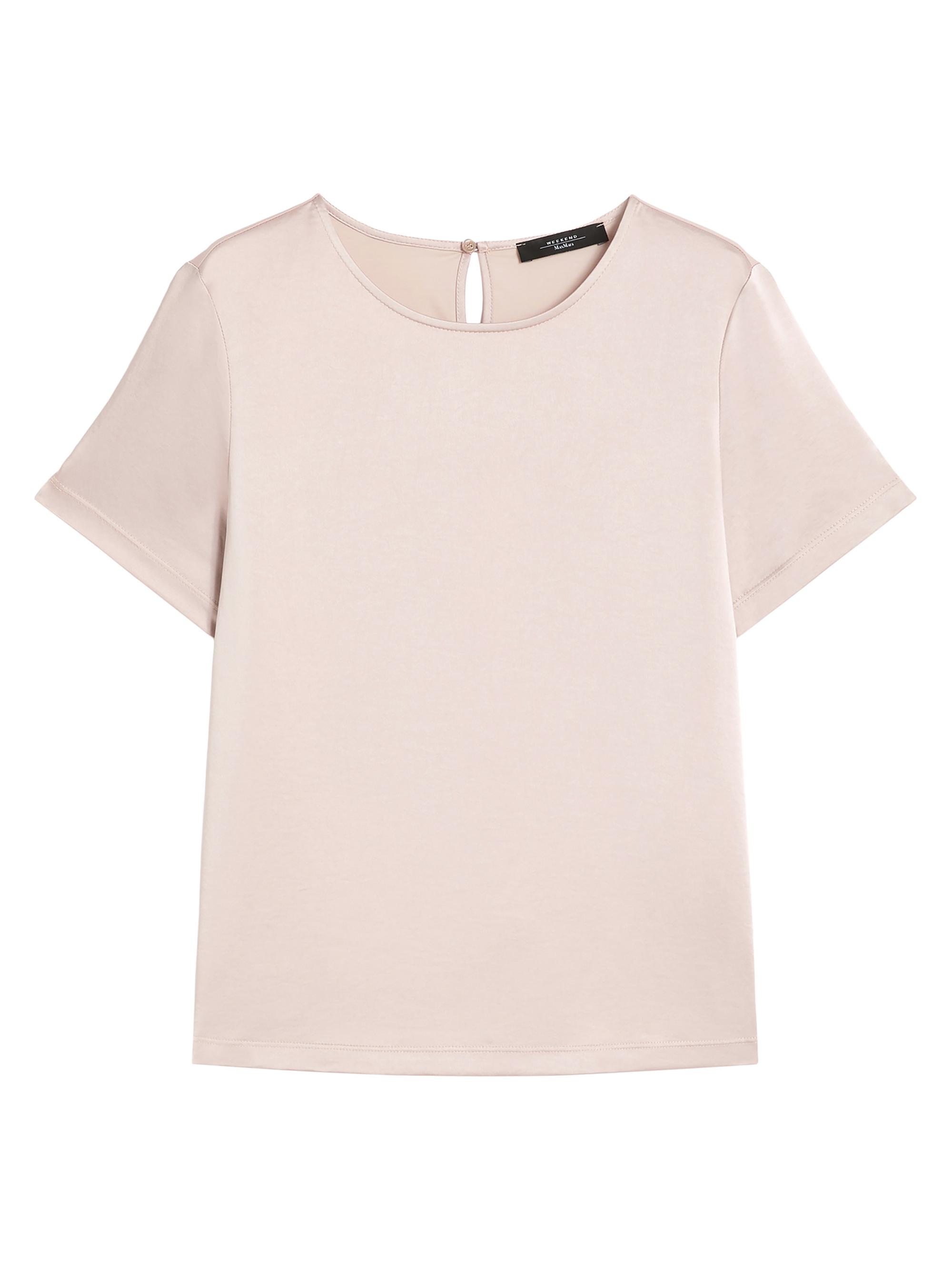 Weekend Max Mara Women's Satin and Jersey T-Shirt - Powder