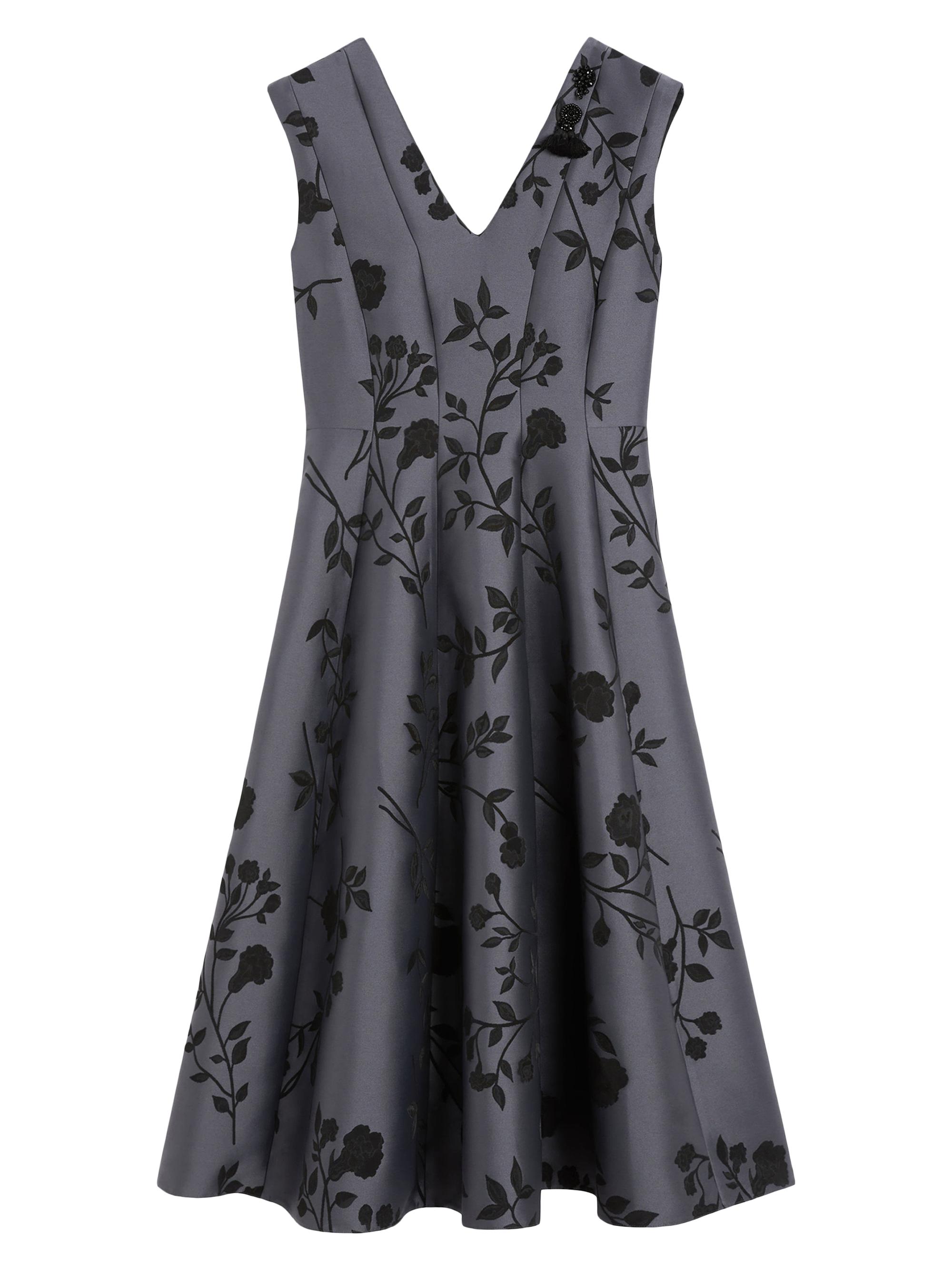 Max Mara Women's Cotton Blend Jacquard Dress - Medium Grey