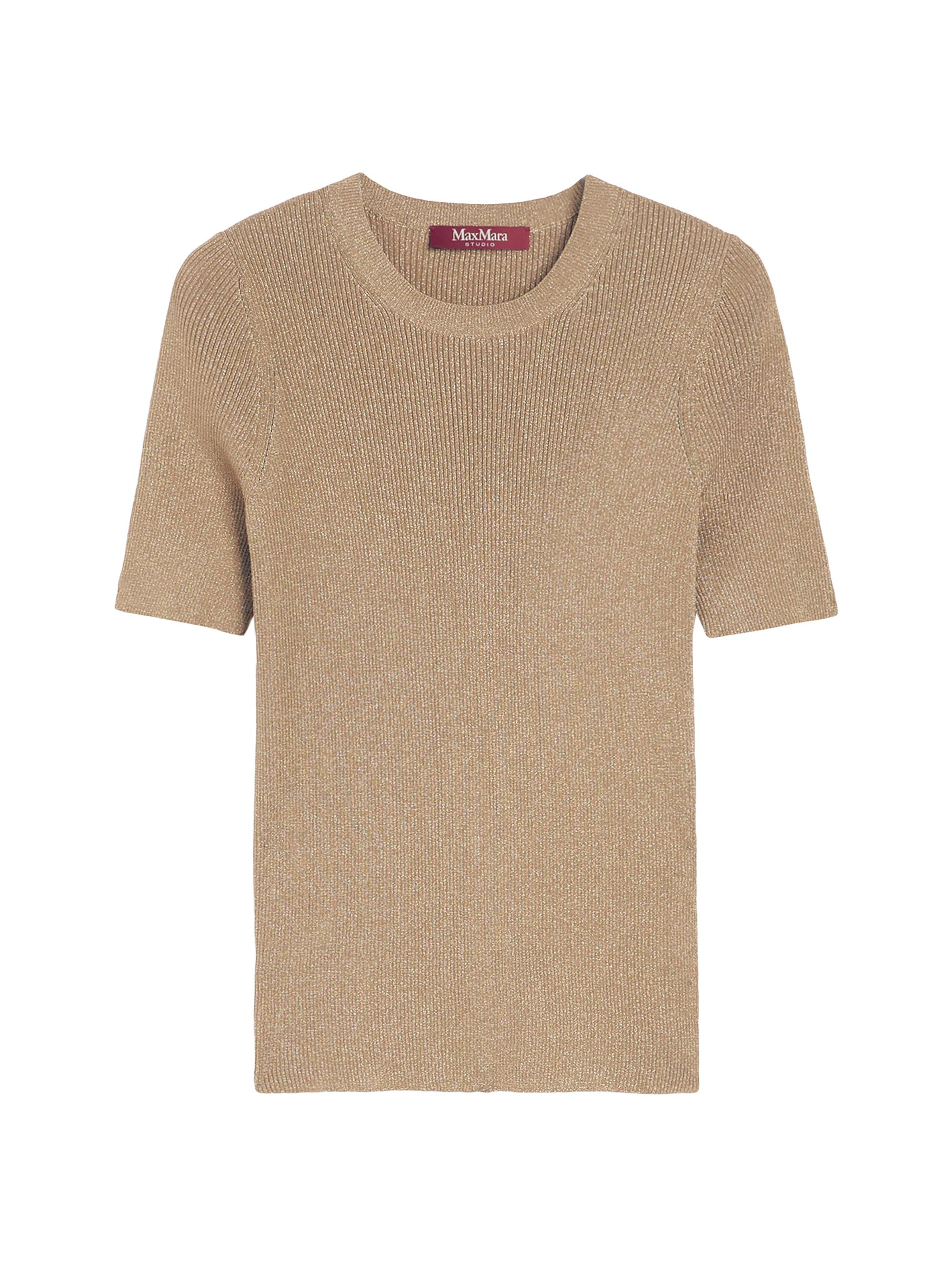 Max Mara Women's Slim Fit Lurex Sweater - Gold