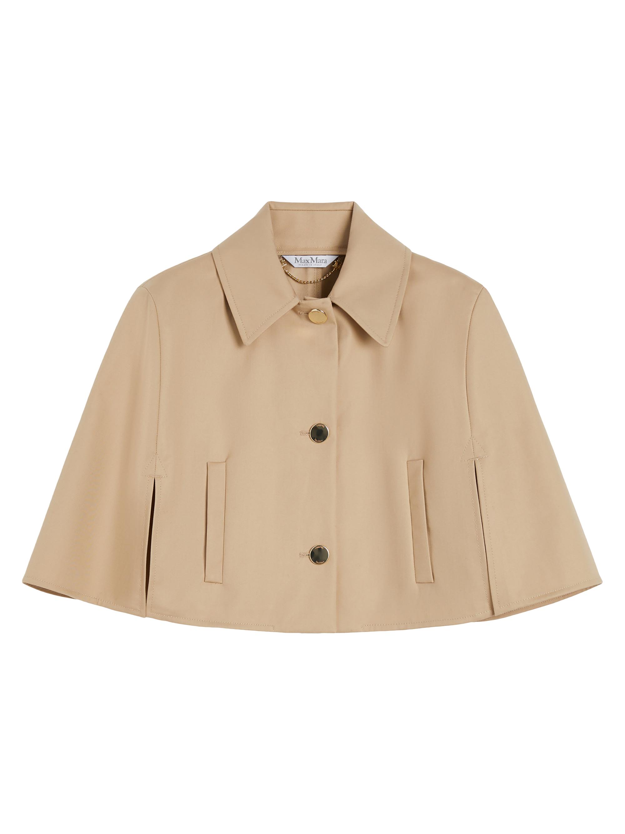 Max Mara Women's Cropped Water Repellent Cotton Cloak - Sand