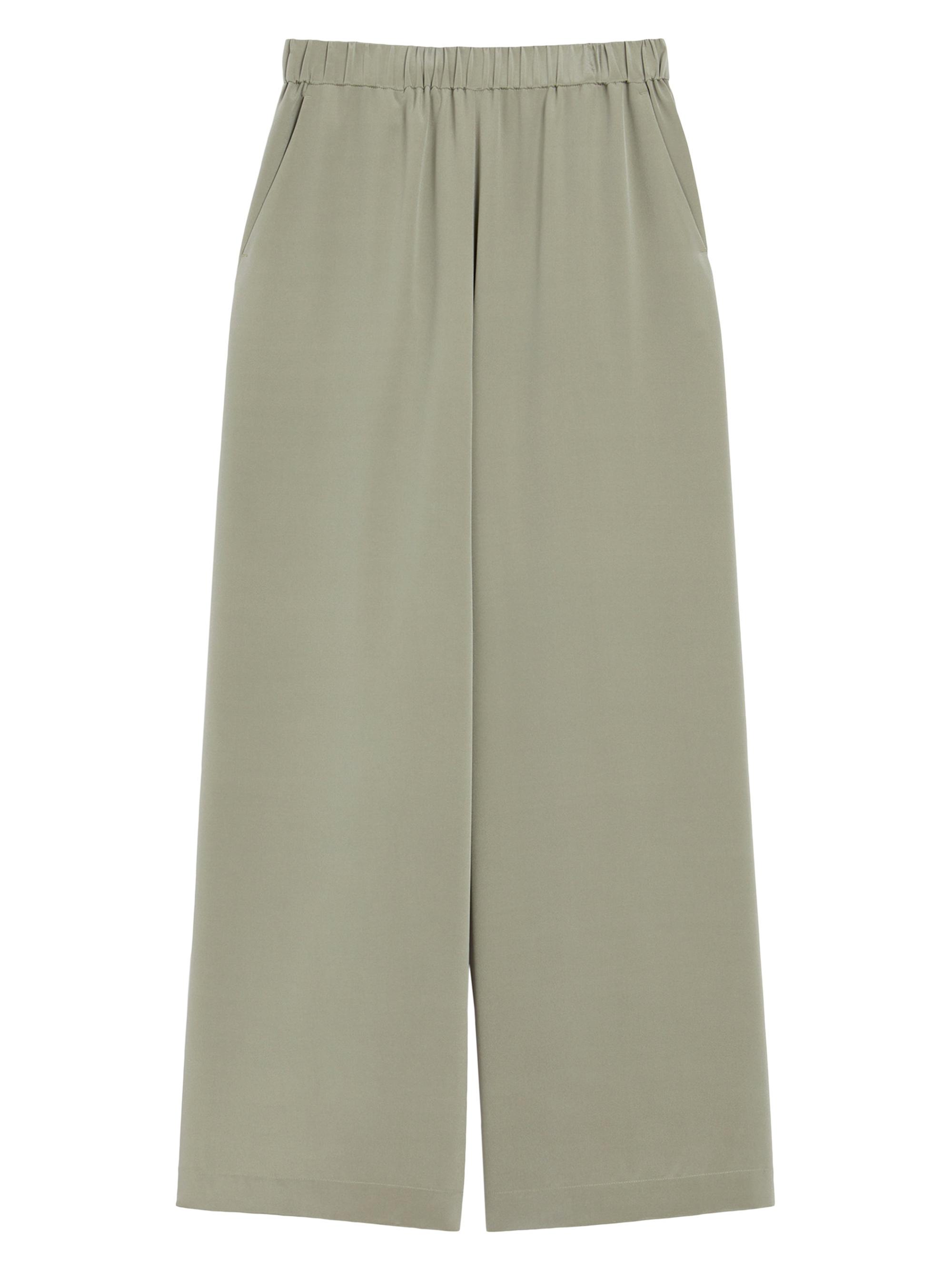 Max Mara Women's Comfortable Trousers in Stretch Crepe - Sage Green