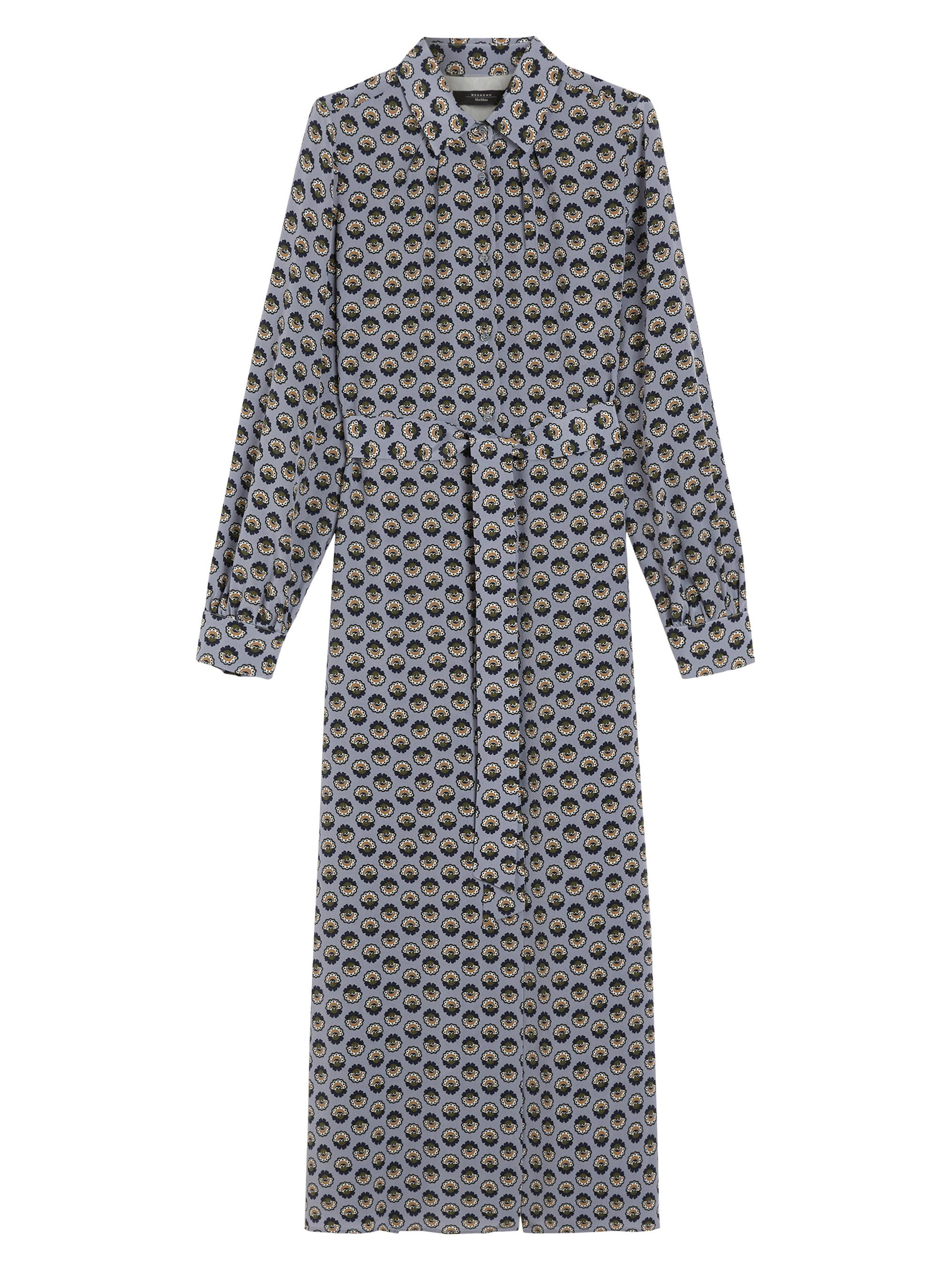 Weekend Max Mara Women's Printed Silk Shirt Dress - Avio Graphic Little Flowers