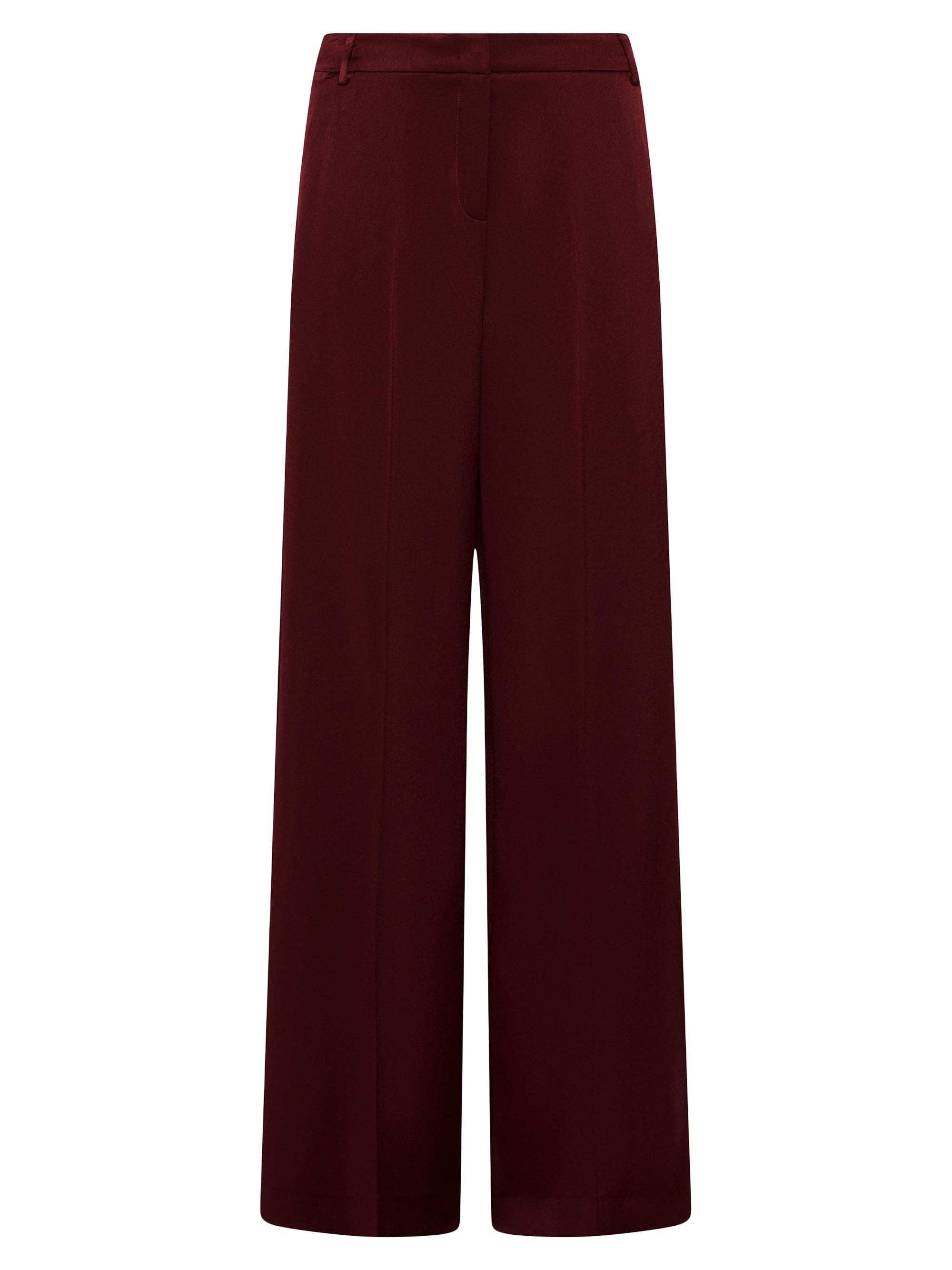 Marella Women's Satin Trousers - Bordeaux