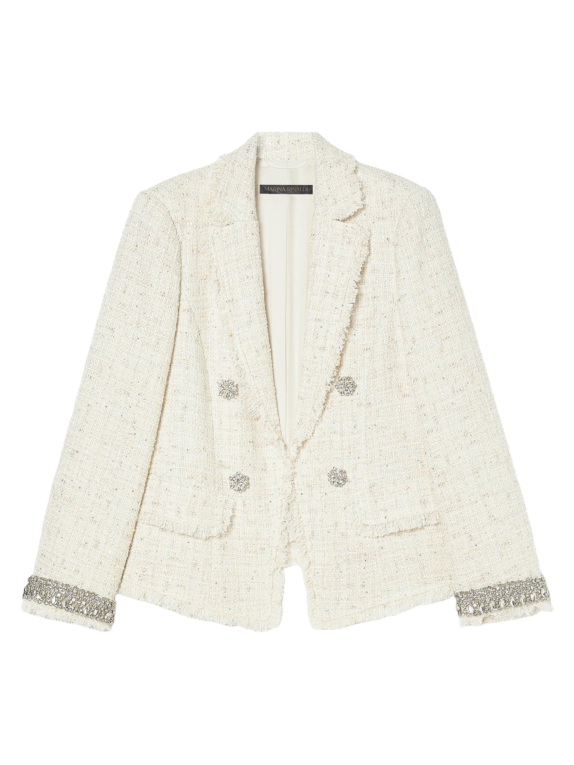 Marina Rinaldi Women's Yarn Dyed Jacket with Embroidery -  Weave