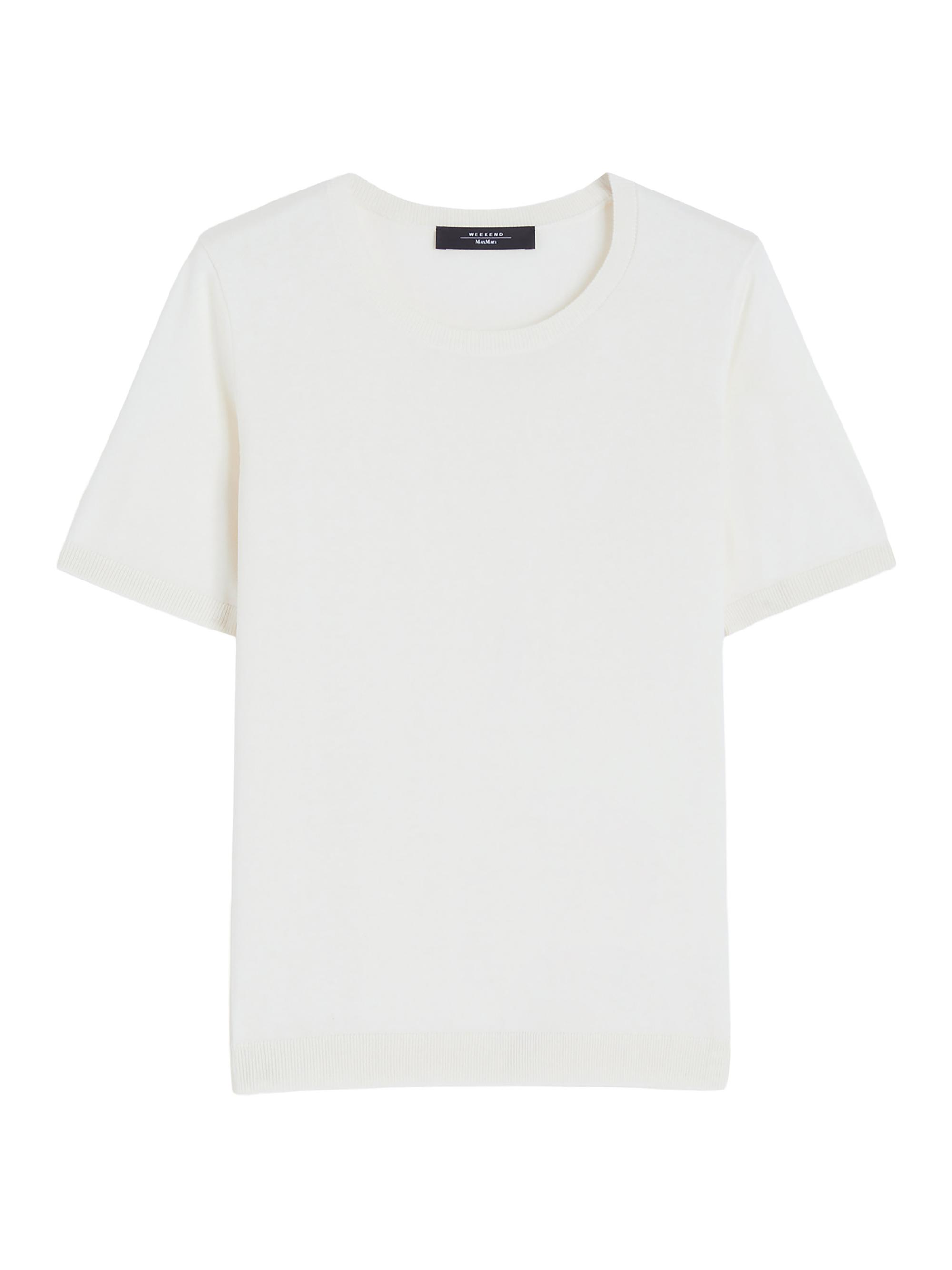 Weekend Max Mara Women's Silk and Cotton Yarn T-Shirt - White