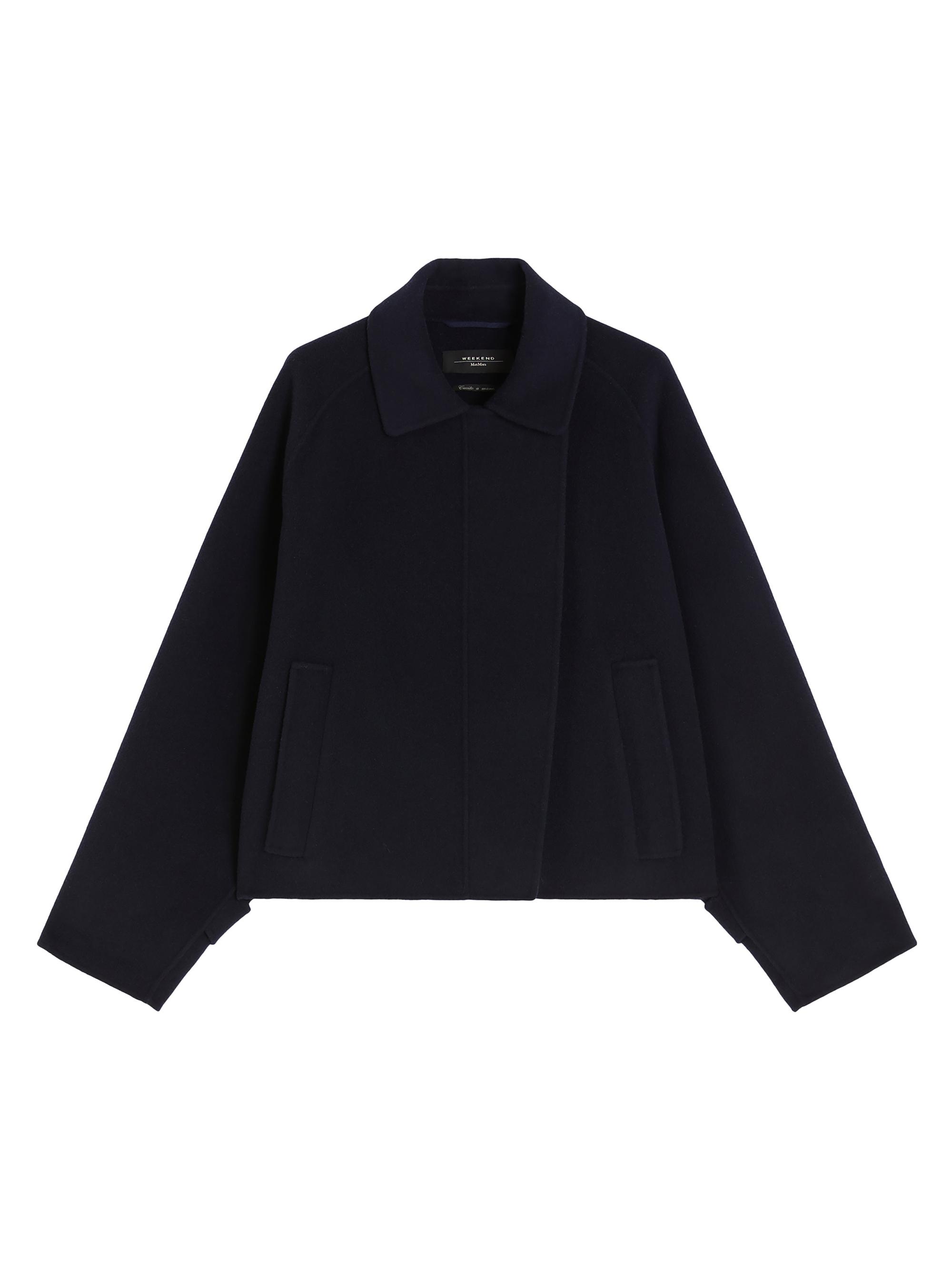 Weekend Max Mara Women's Wool Broad Cloth Cropped Coat - Navy