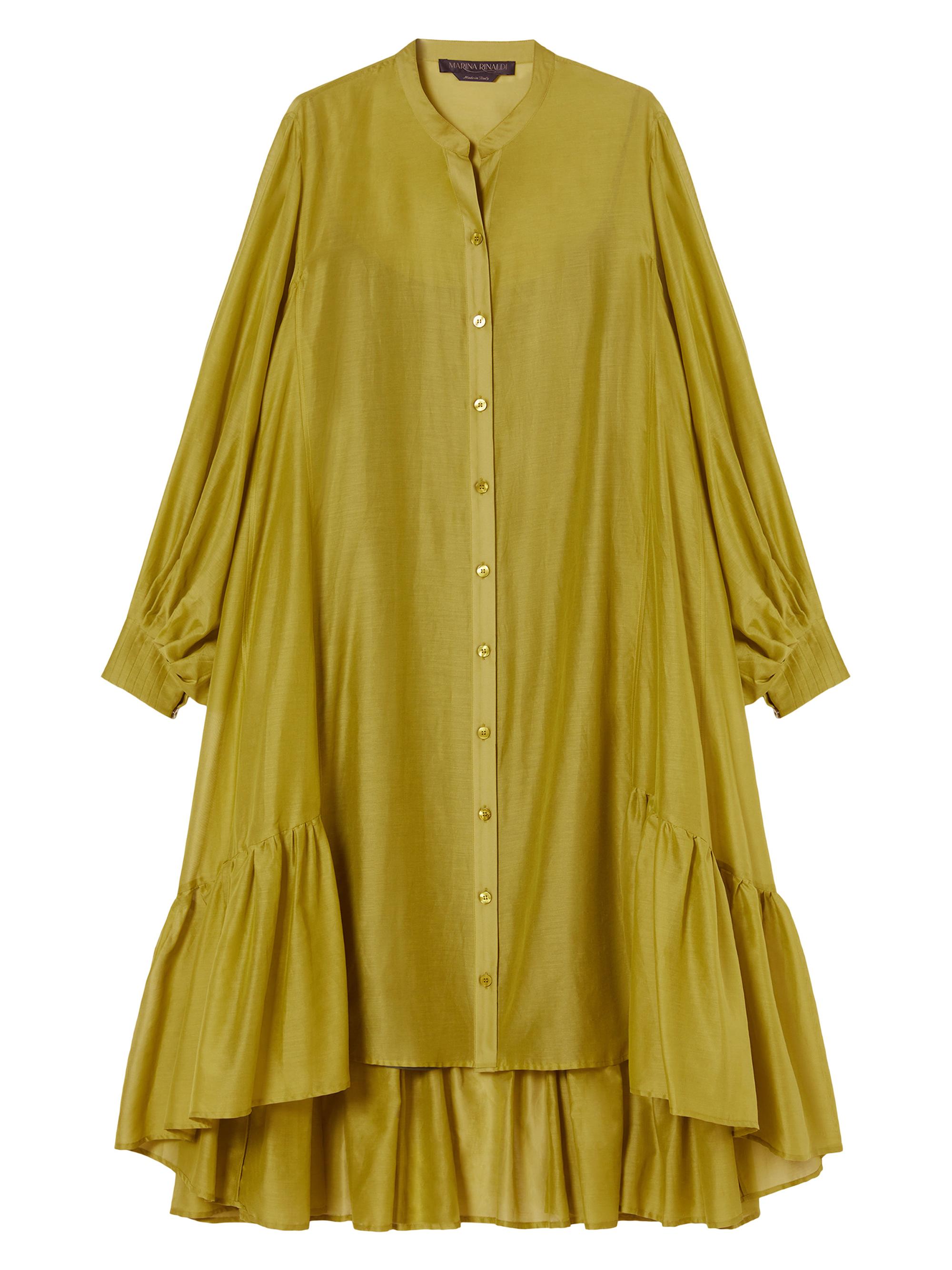 Marina Rinaldi Women's Cotton and Silk Voile Dress - Olive Green