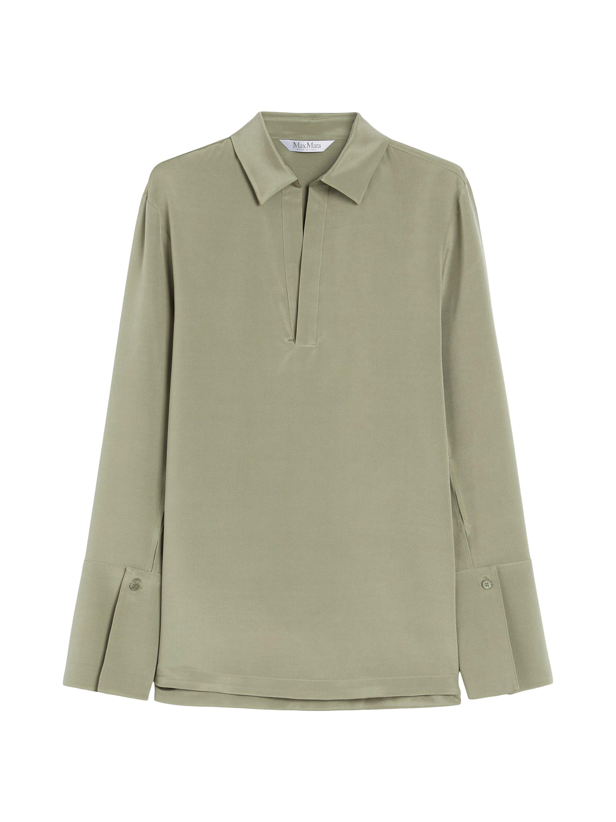 Max Mara Women's Stretch Silk Cady Blouse - Sage Green