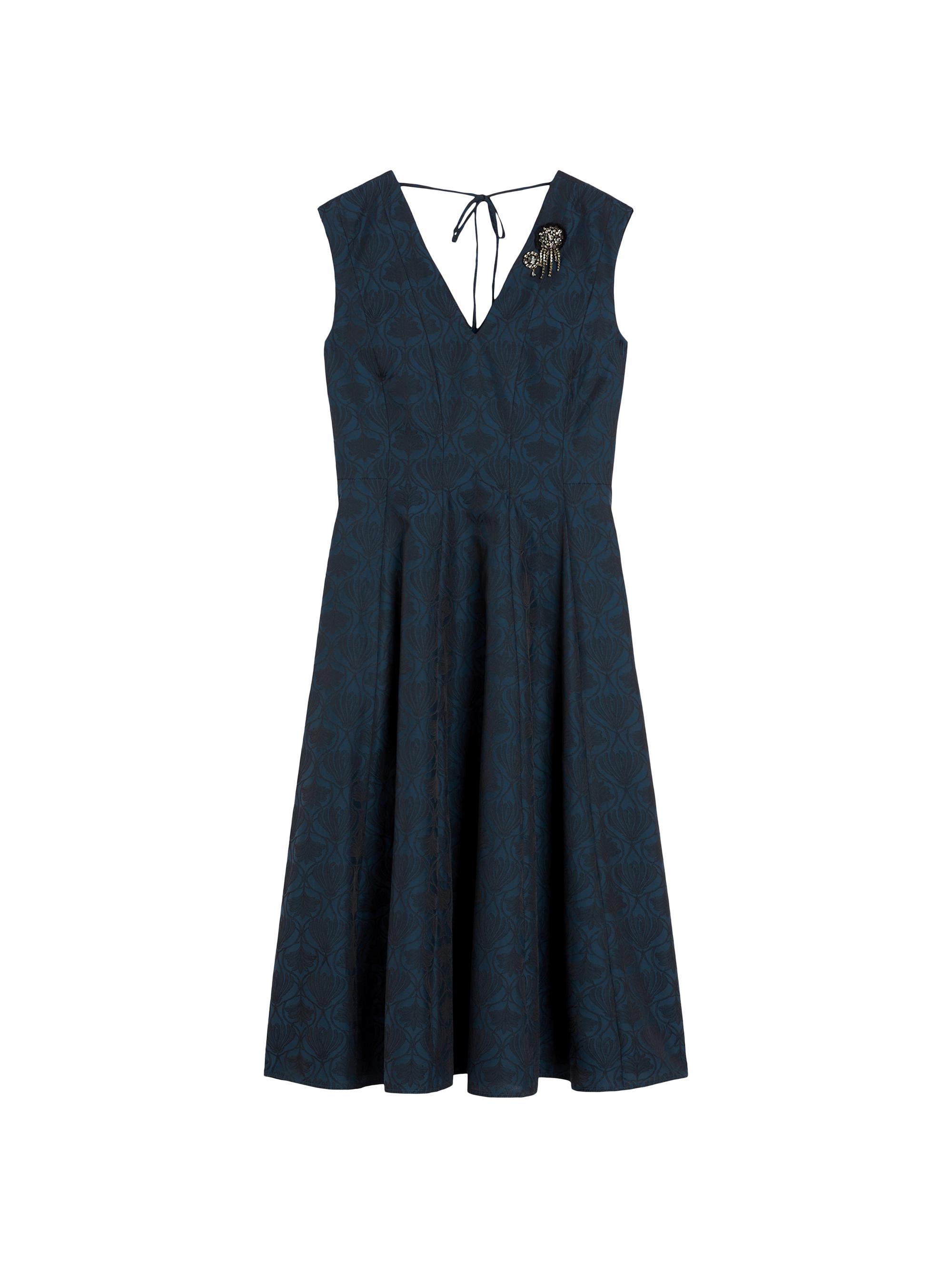 Flared Jacquard Dress