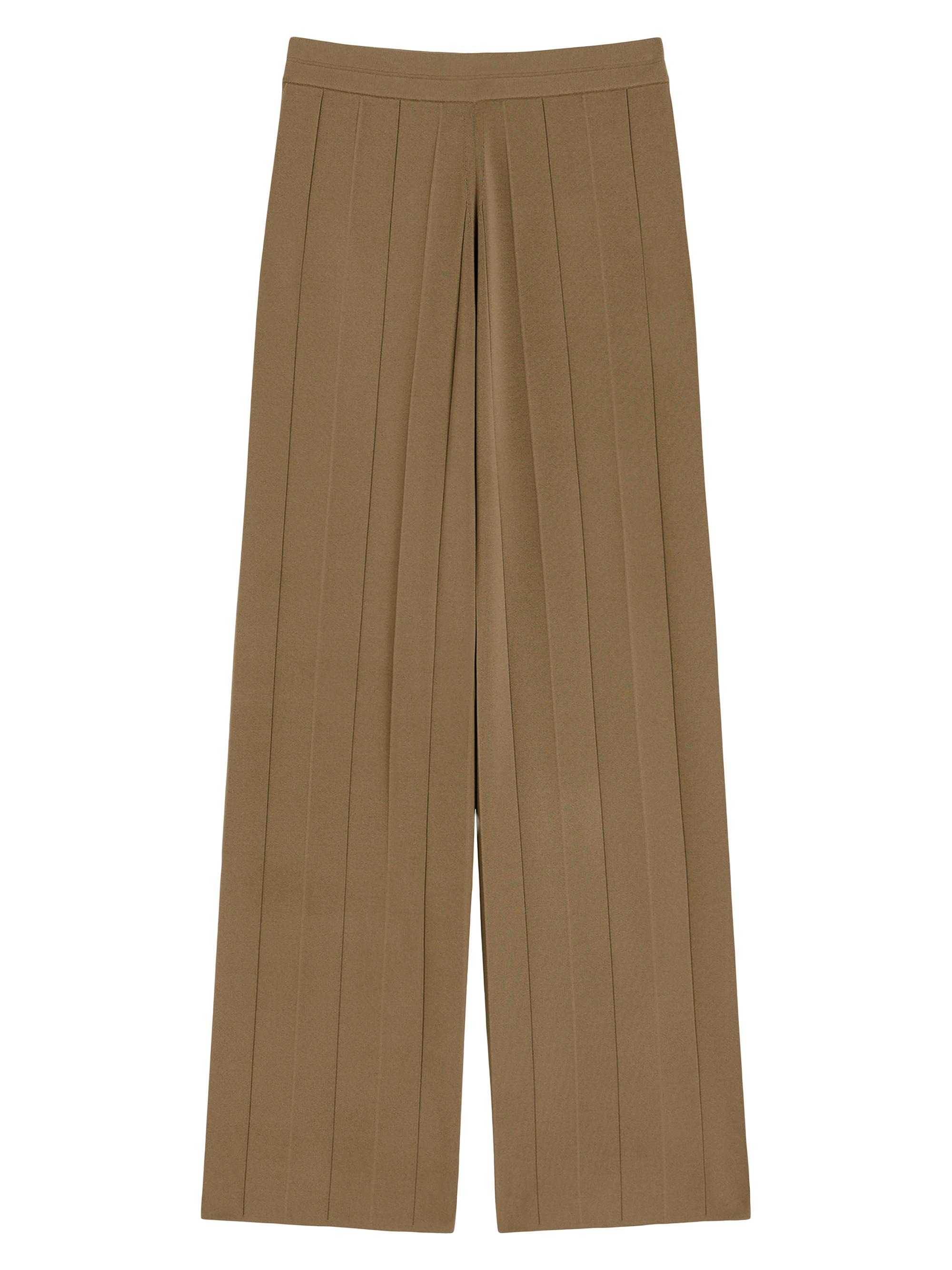 Max Mara Women's Viscose Crepe Yarn Trousers - Hazelnut Brown