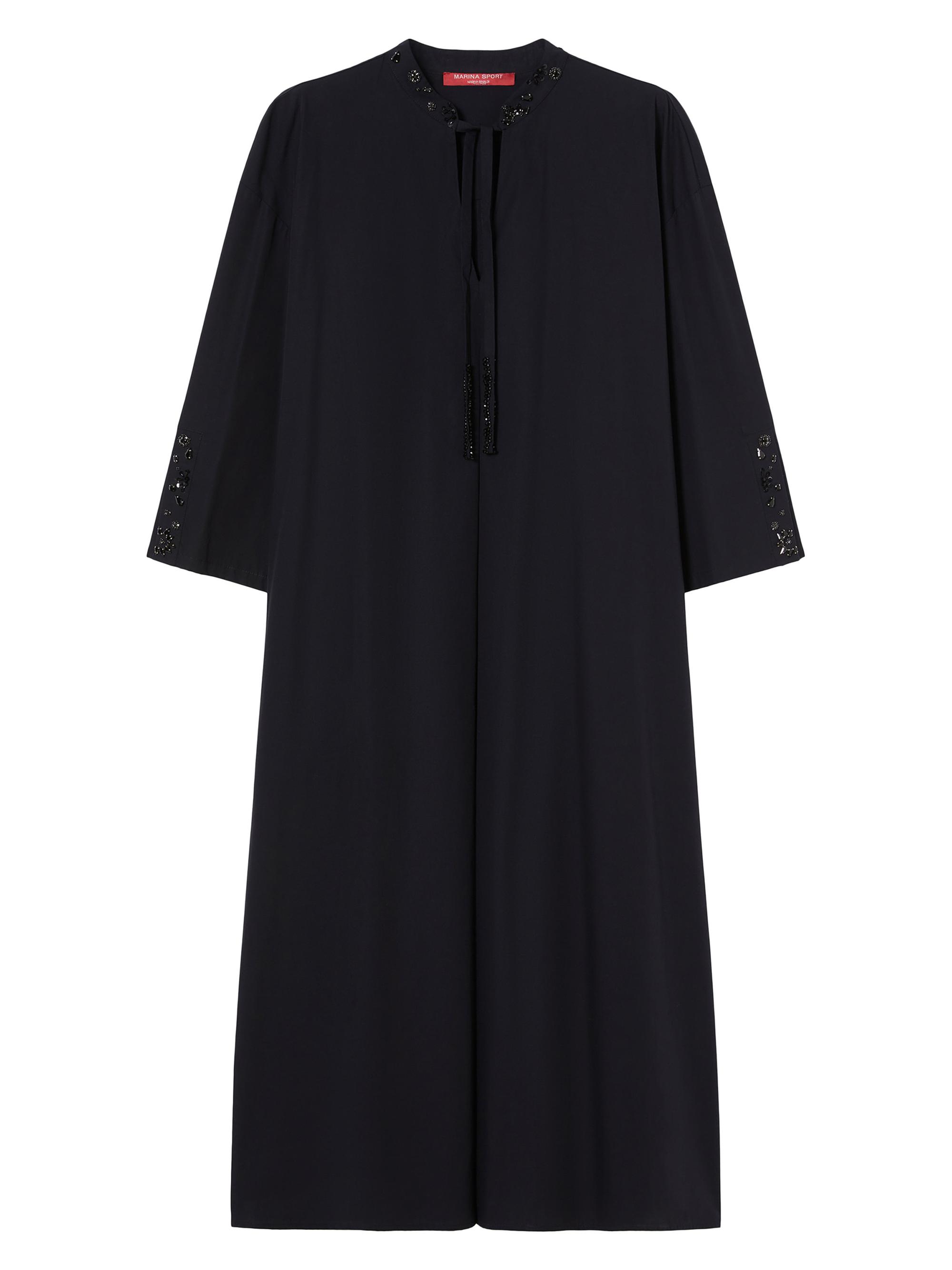 Marina Rinaldi Women's Embroidered Poplin Dress - Black