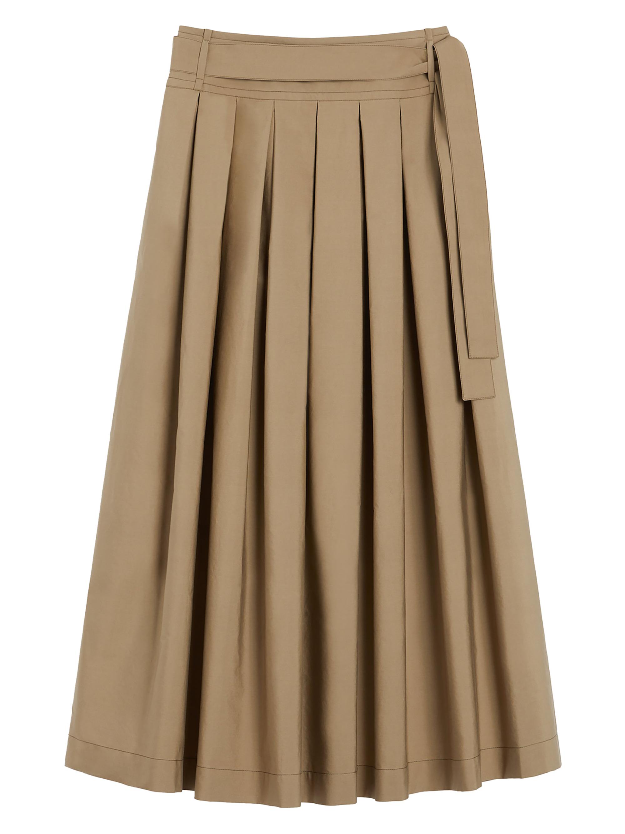 Weekend Max Mara Women's Pleated Cotton Skirt - Desert