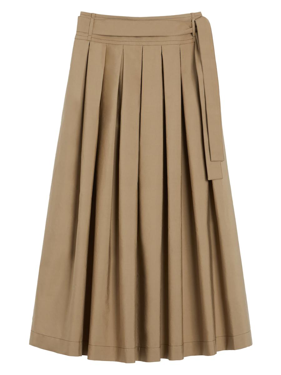 Weekend Max Mara Women's Pleated Cotton Skirt In Sand