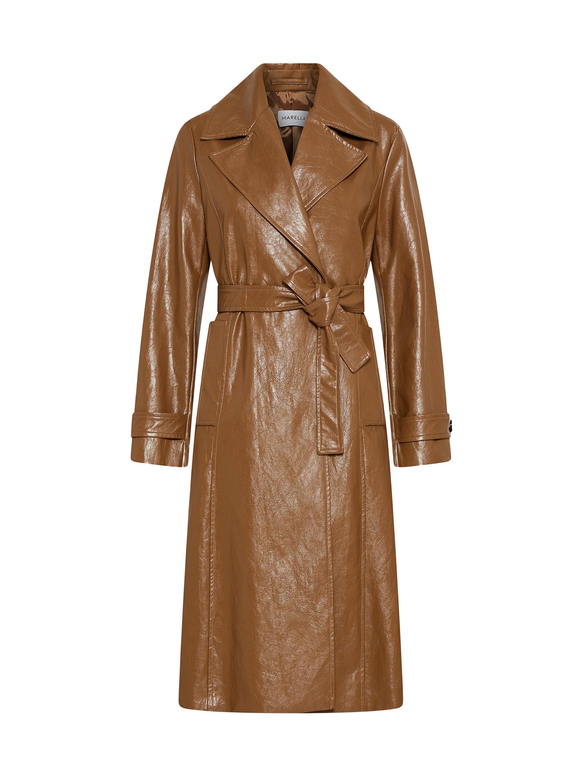 Marella Women's Double Breasted Trench Coat - Tobacco