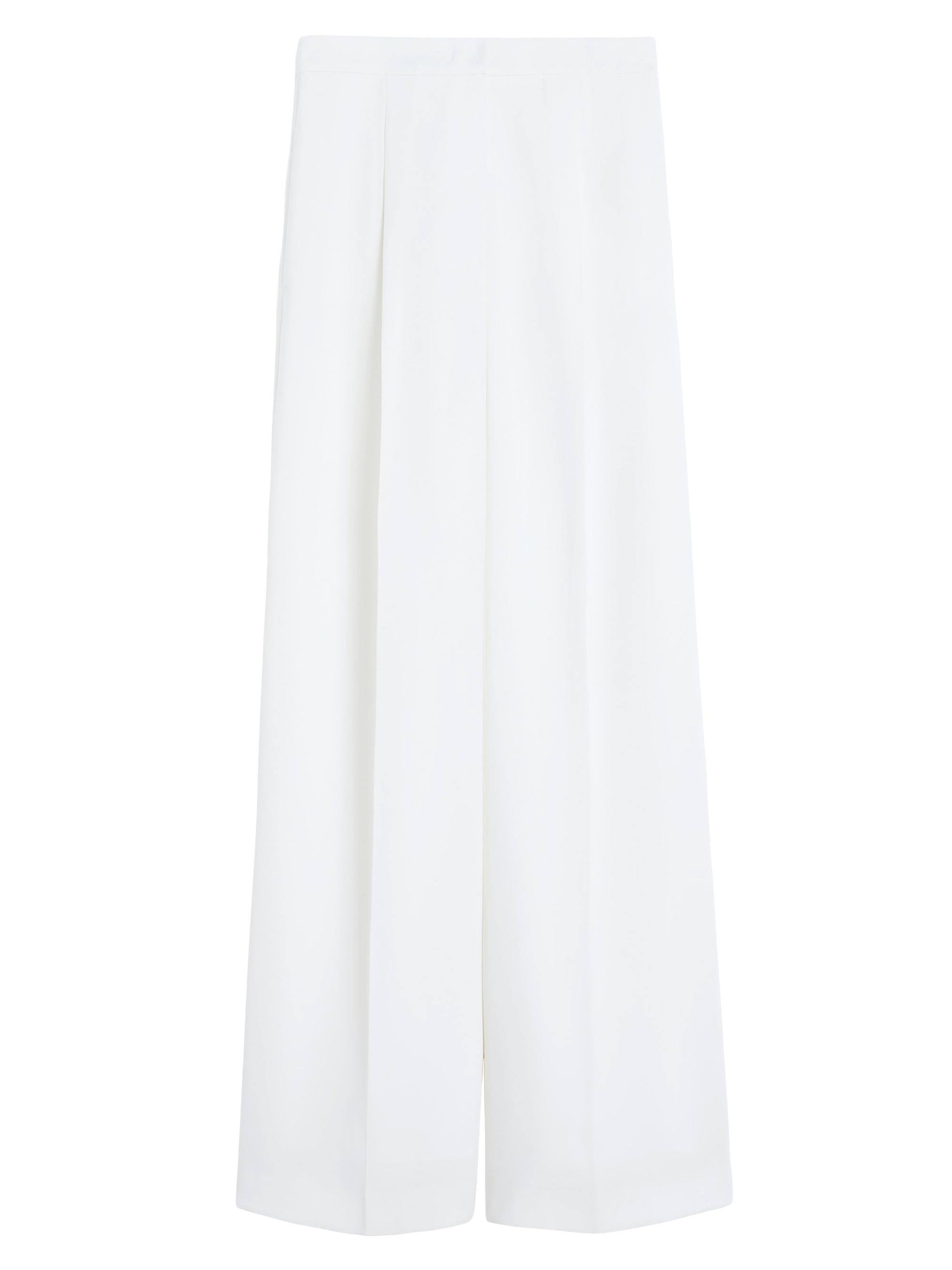 Max Mara Women's Wide Leg Cady Trousers - White