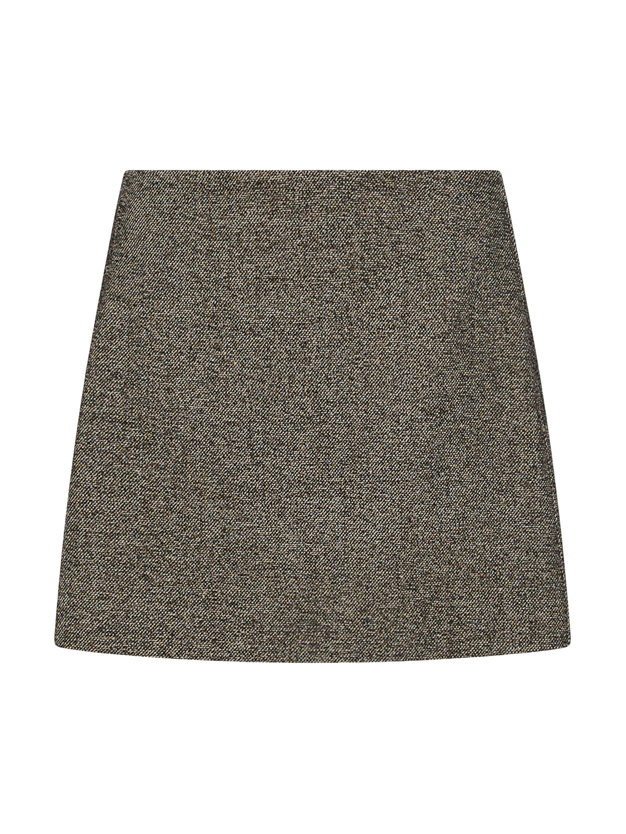 Marella Women's Short Tweed Skirt - Brown