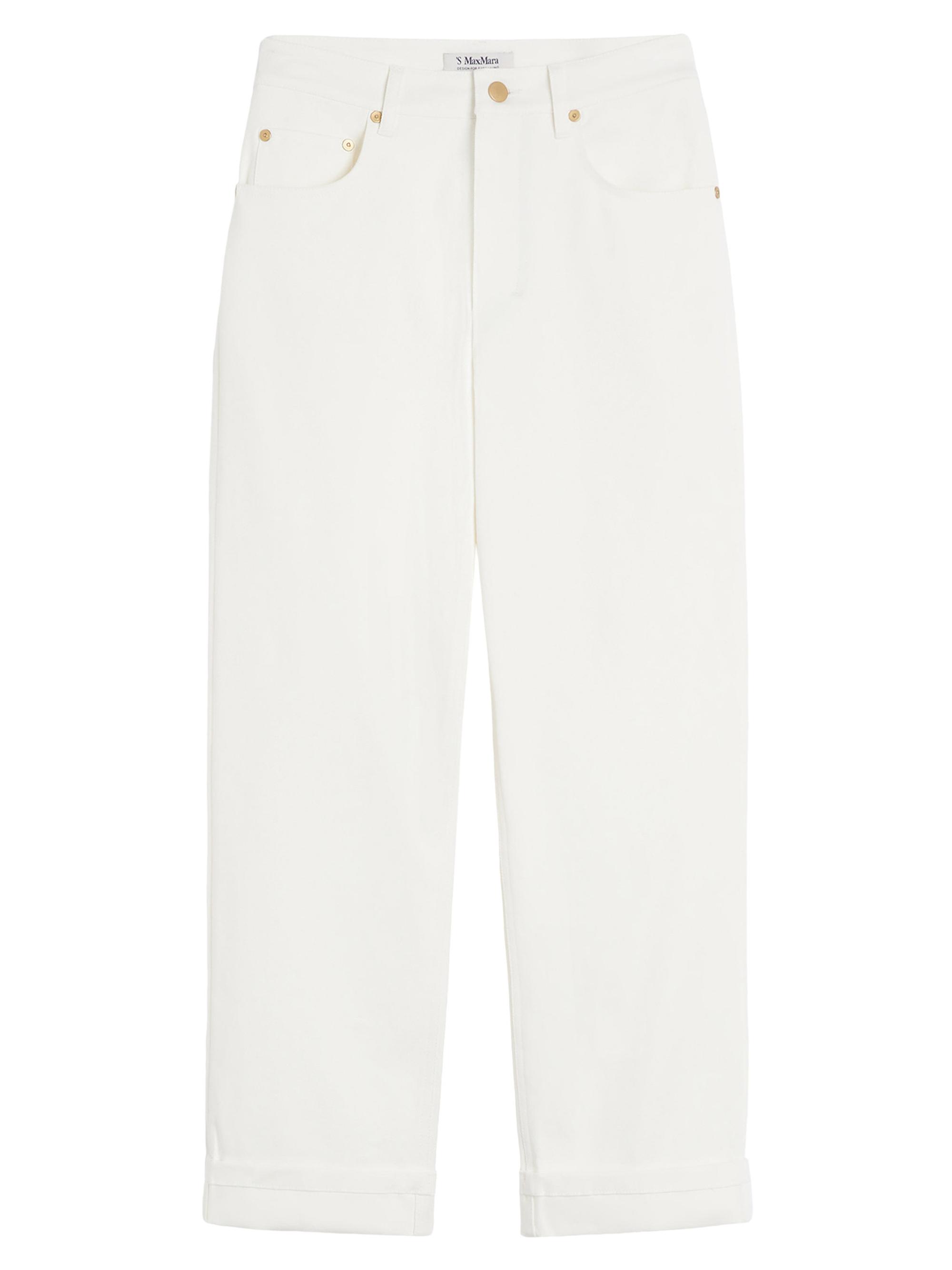 Max Mara Women's Stretch Cotton Bull Denim Jeans - White