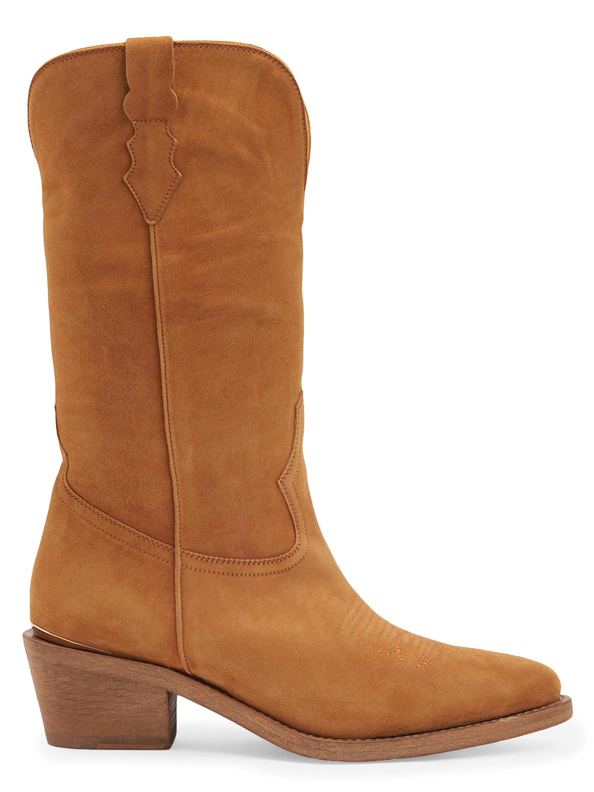 Partlow Women's 55MM Forest Shearling-Lined Suede Cowboy Boots - Tan