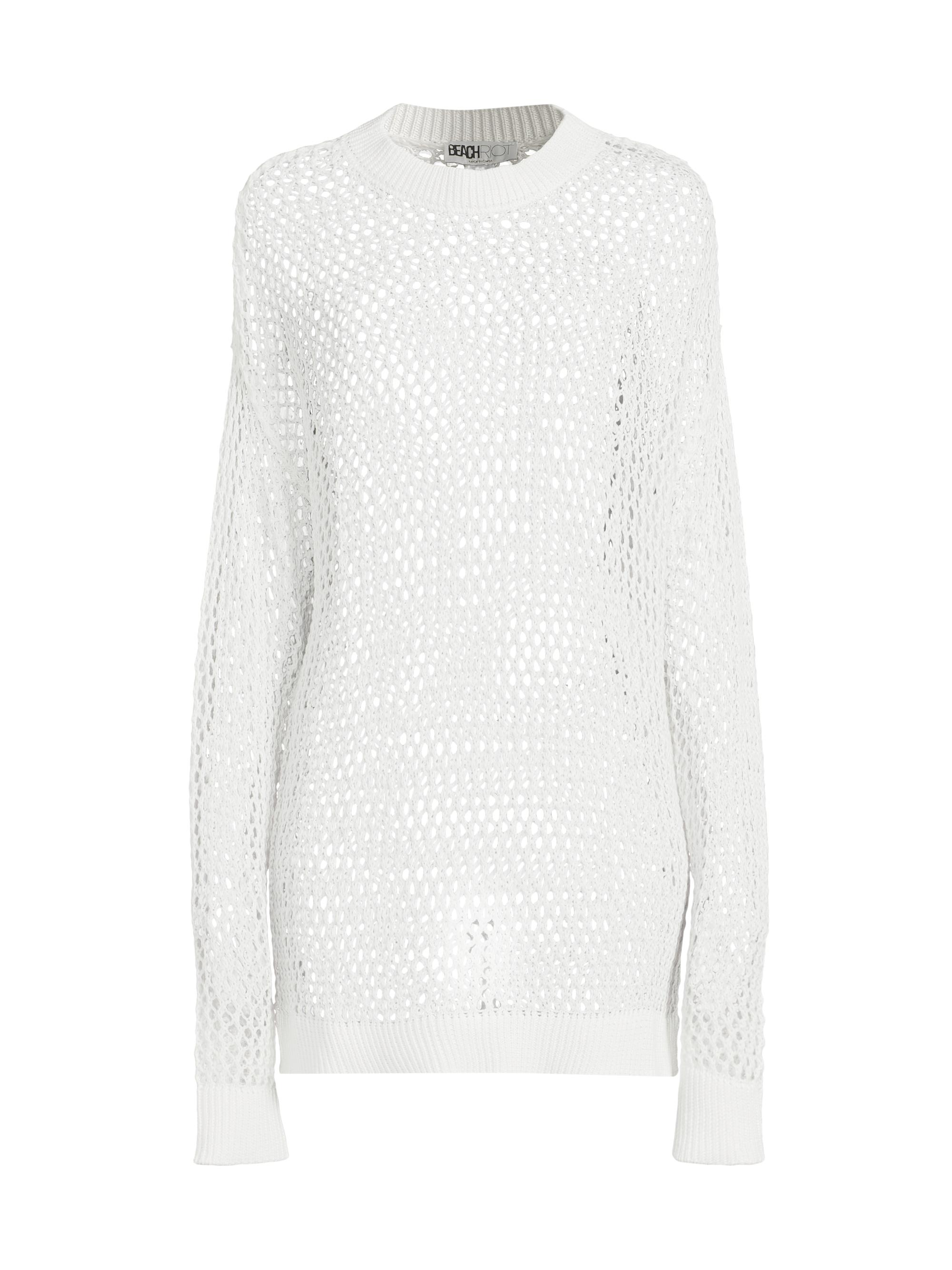 Beach Riot Women's Hilary Cotton-Blend Knit Sweater - White