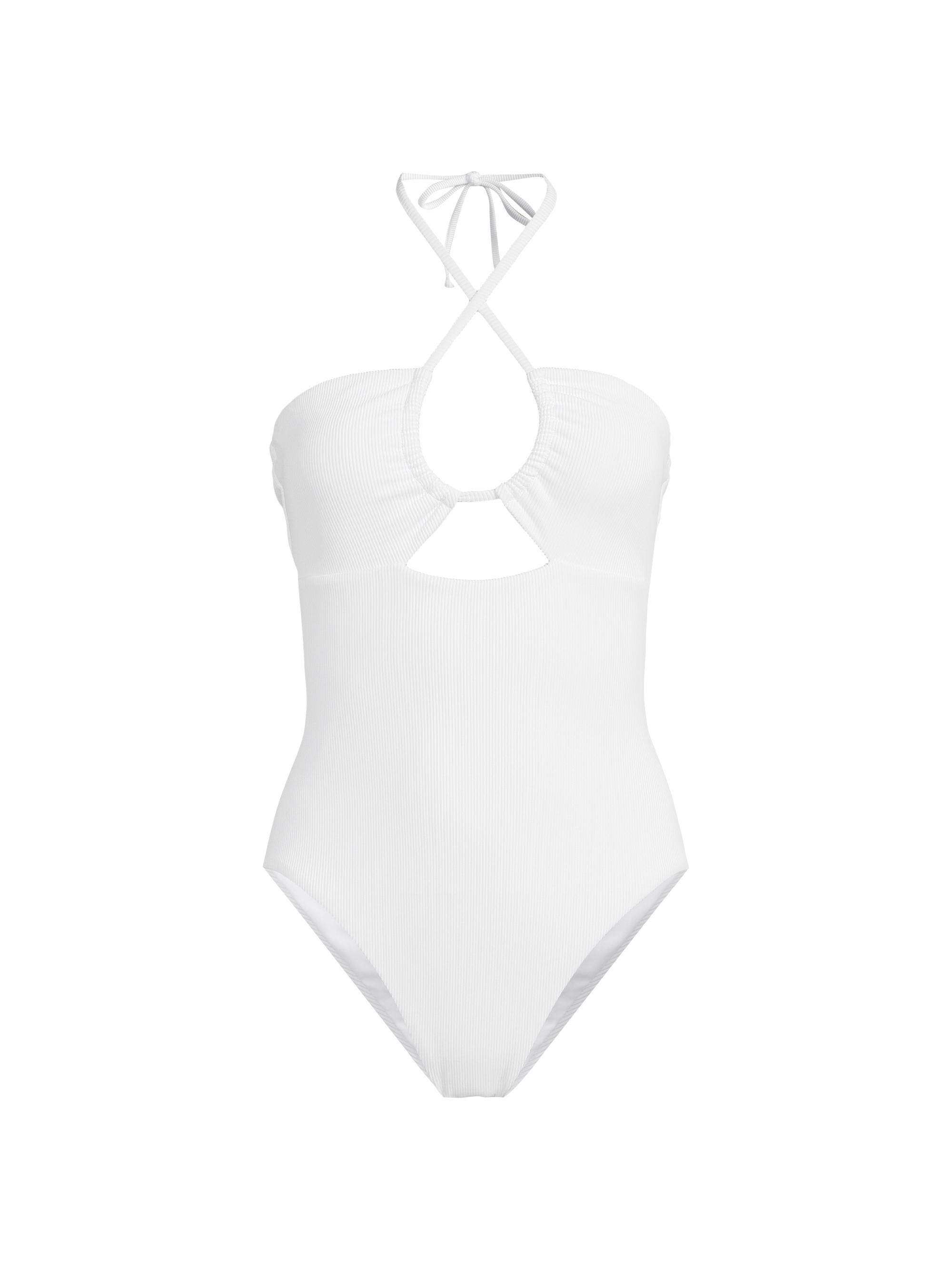 Beach Riot Women's Rib Phoenix One-Piece Swimsuit - White